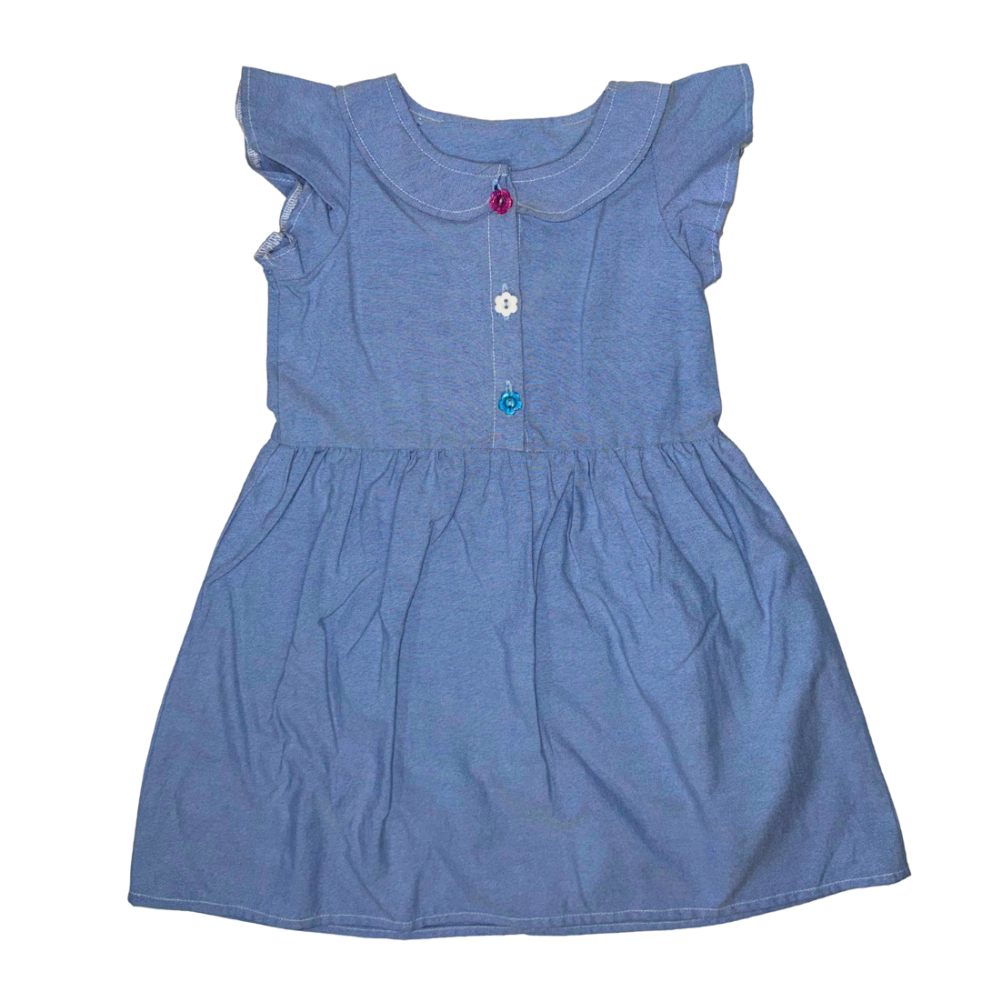Vestido Celeste de Niña - Talla 6