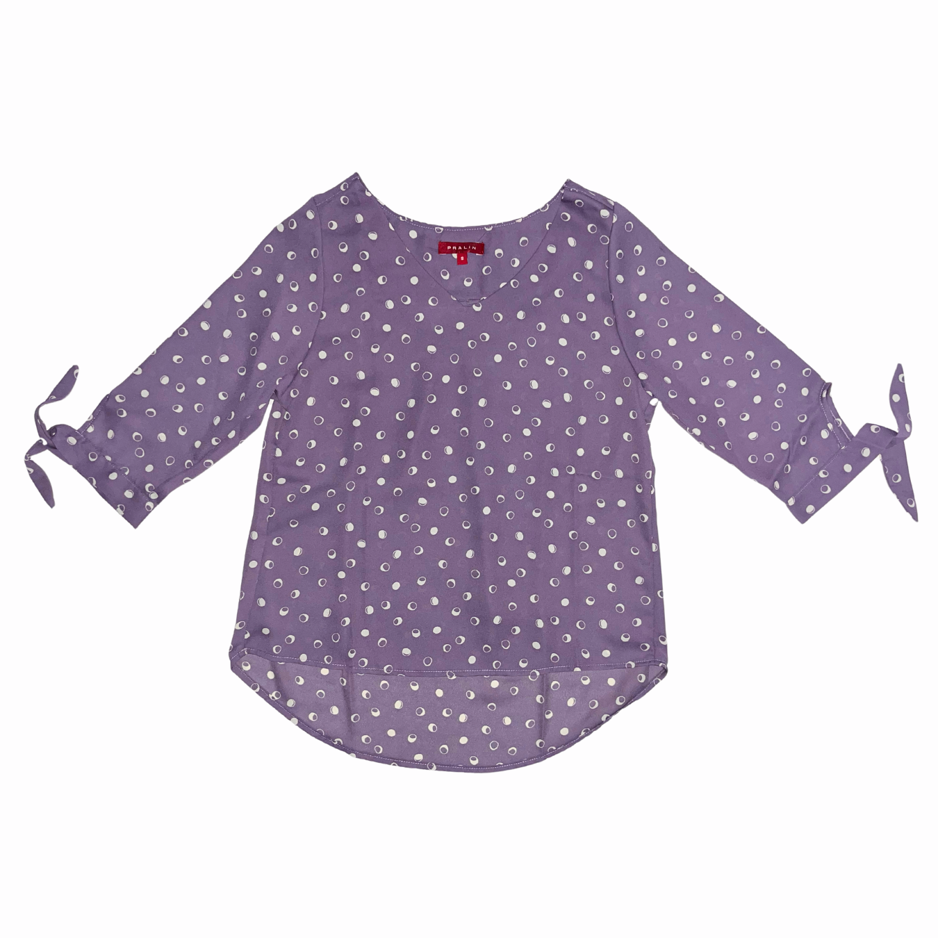 Blusa Lavander con Puntos Manga 3/4 10066 Mujer