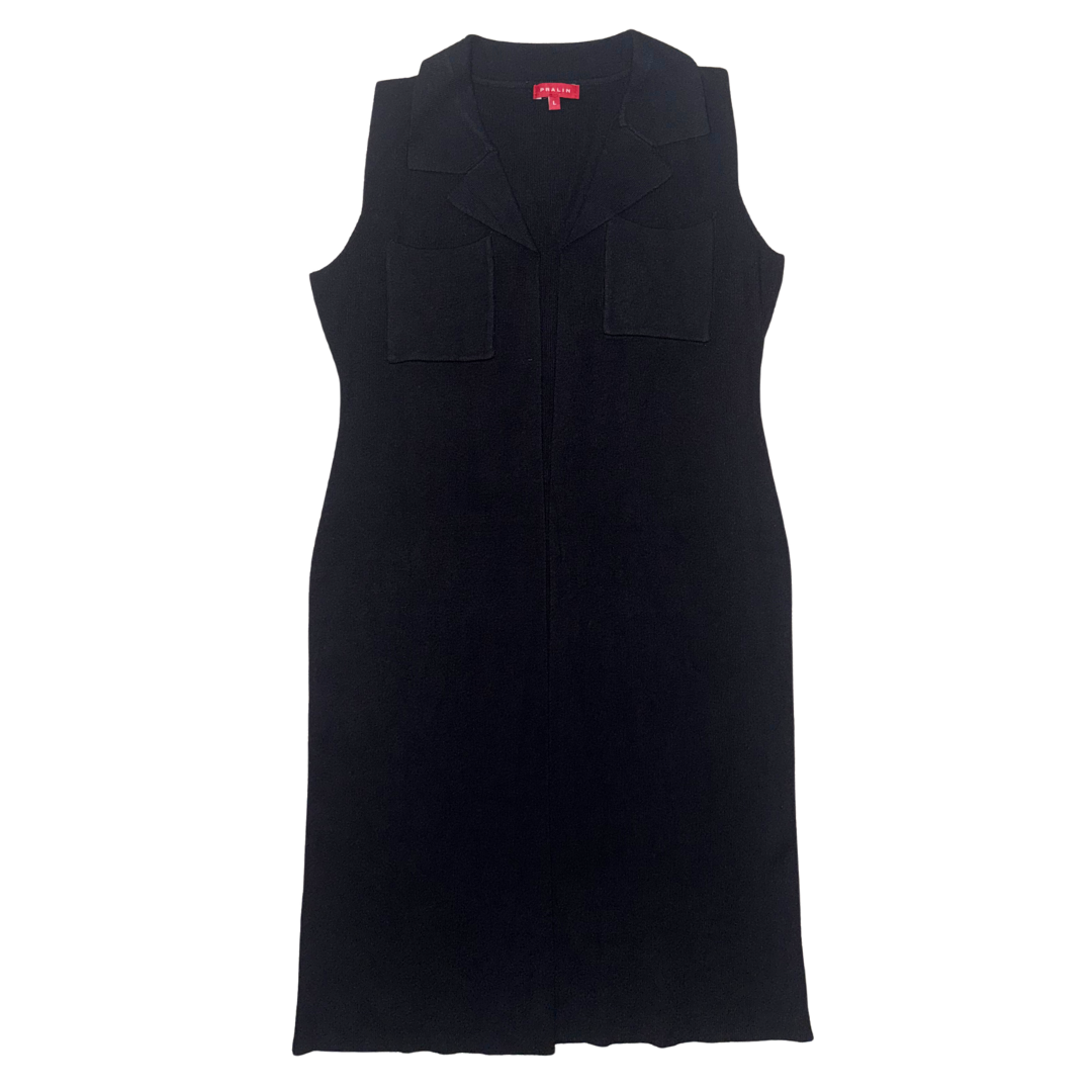 Chaleco Largo Abierto con Bolsas 10065 Mujer