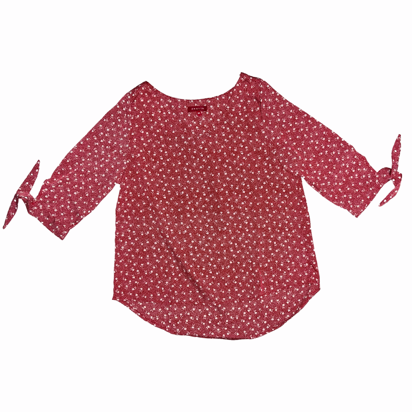 Blusa Roja con Flores Manga 3/4 10066 Mujer