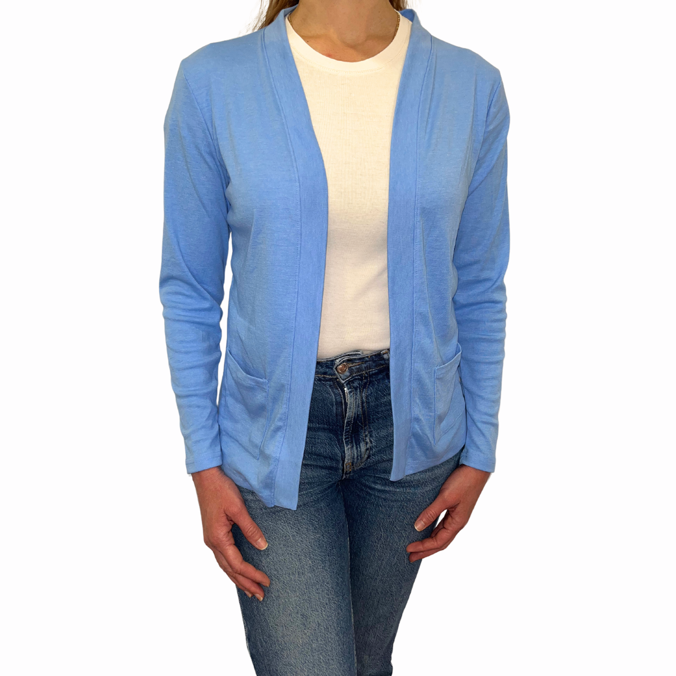 Suéter Abierto Delgado Algodón 10021 Mujer