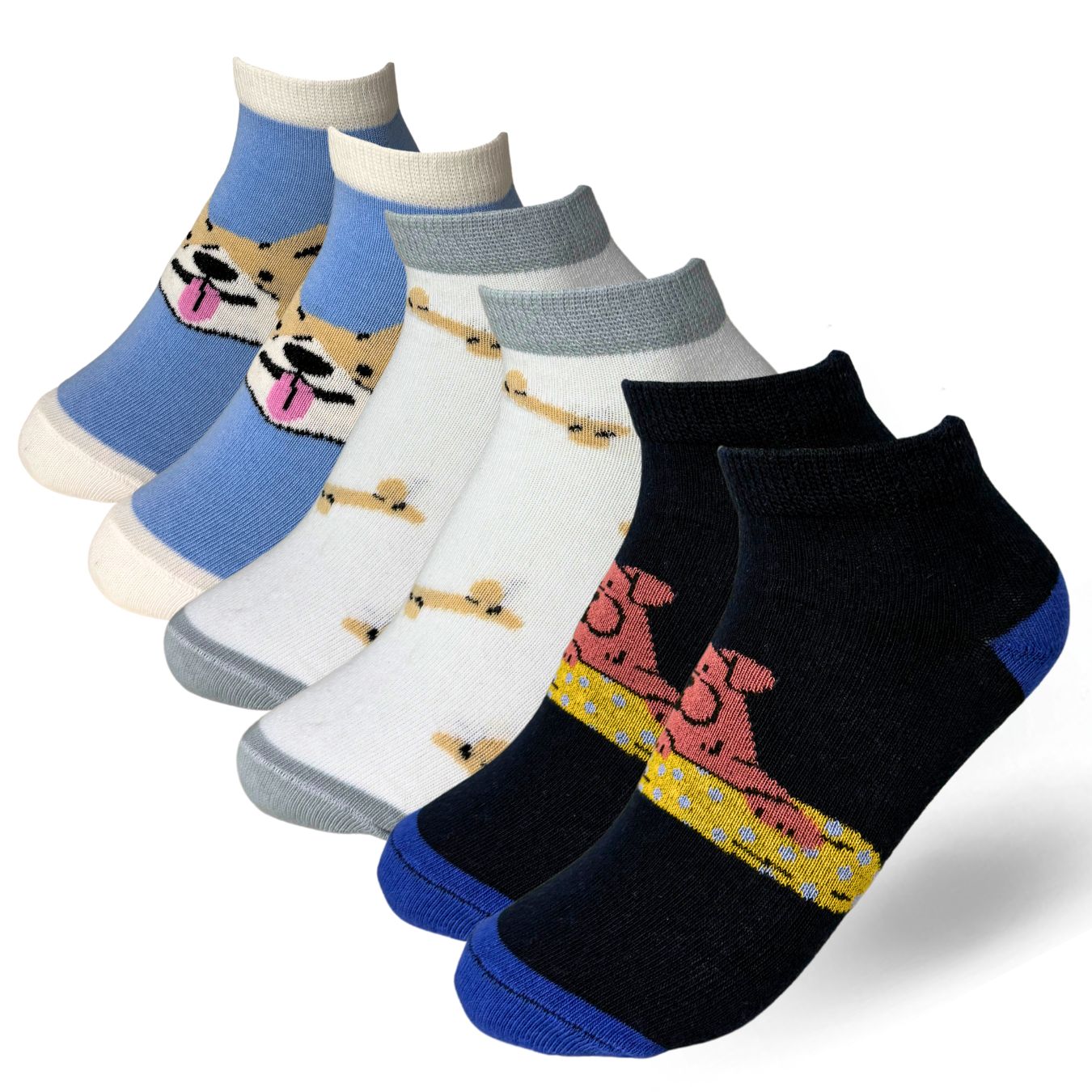 Calcetines Cortos Perritos 00463 Niño - 3 Pack