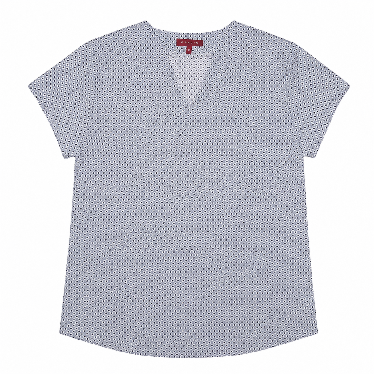 Blusa con Puntos Manga Corta 10064 Mujer