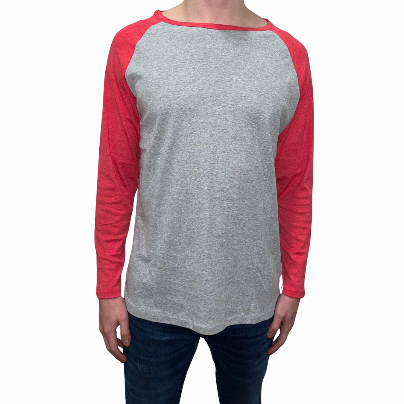 Playera Manga Larga con Cuello Redondo para Hombre