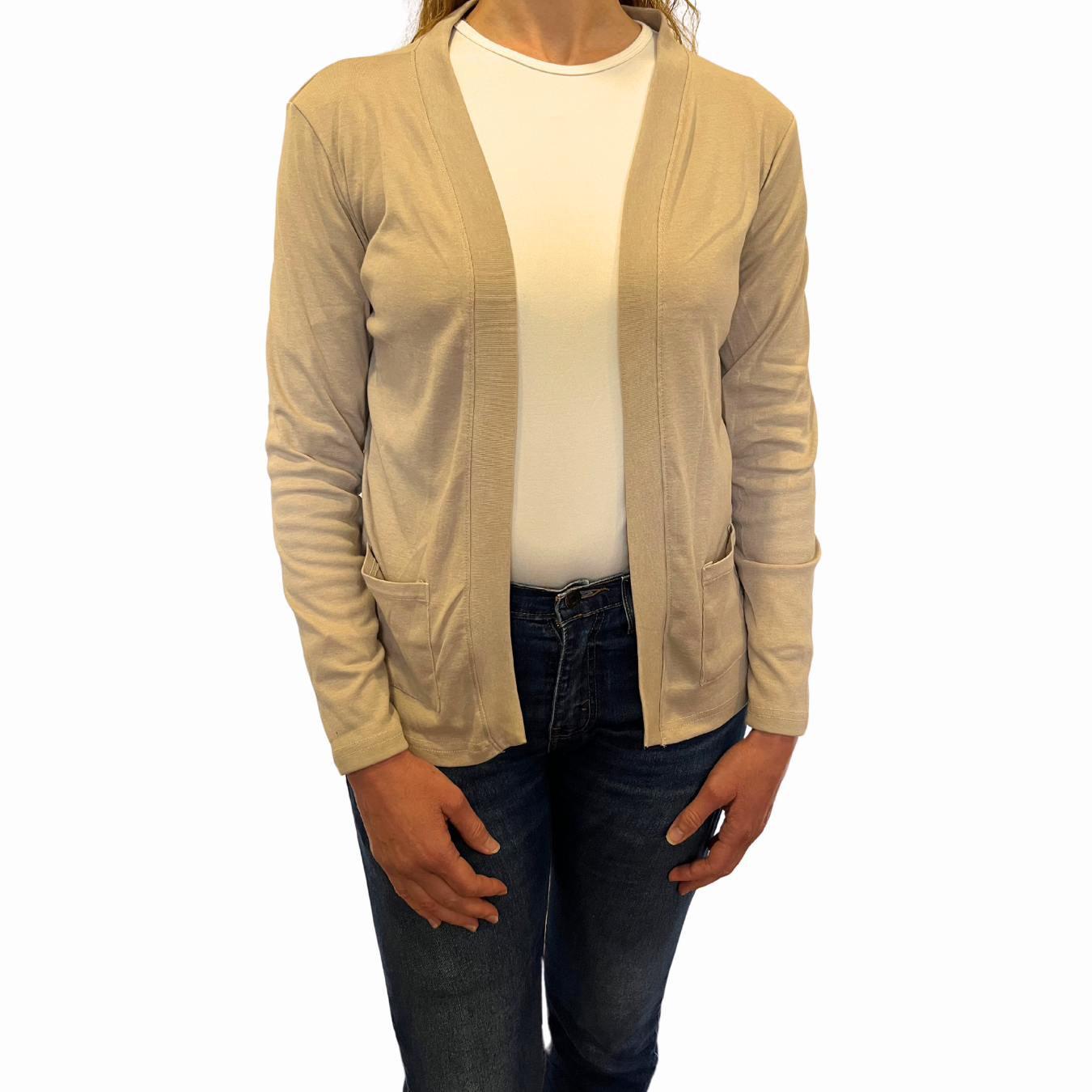 Suéter Abierto Delgado Algodón 10021 Mujer