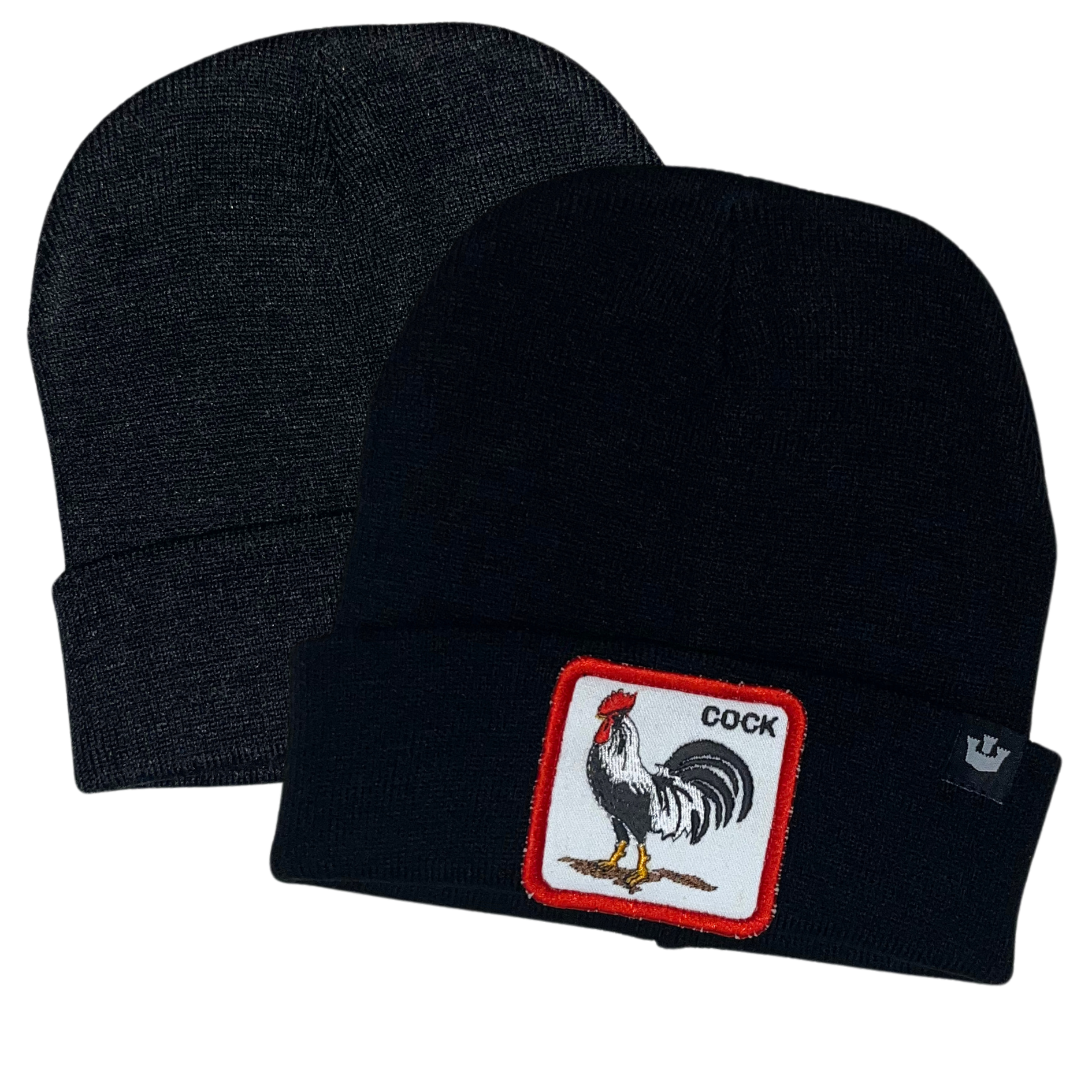 Combo de 2 Gorros para Adulto - Gallo Negro y Gris