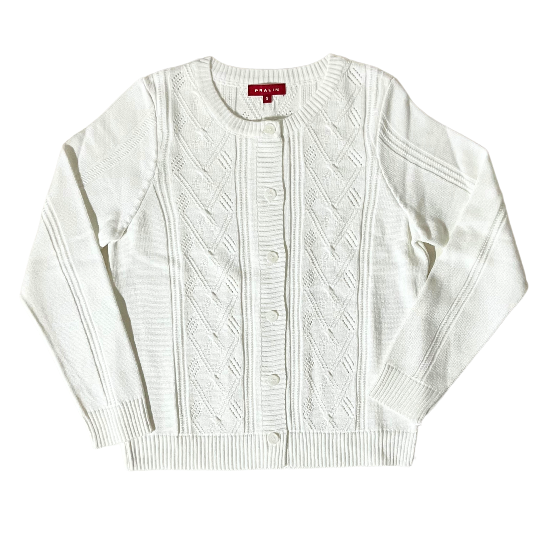 Suéter de Botones con Cuello Redondo 10464 Mujer