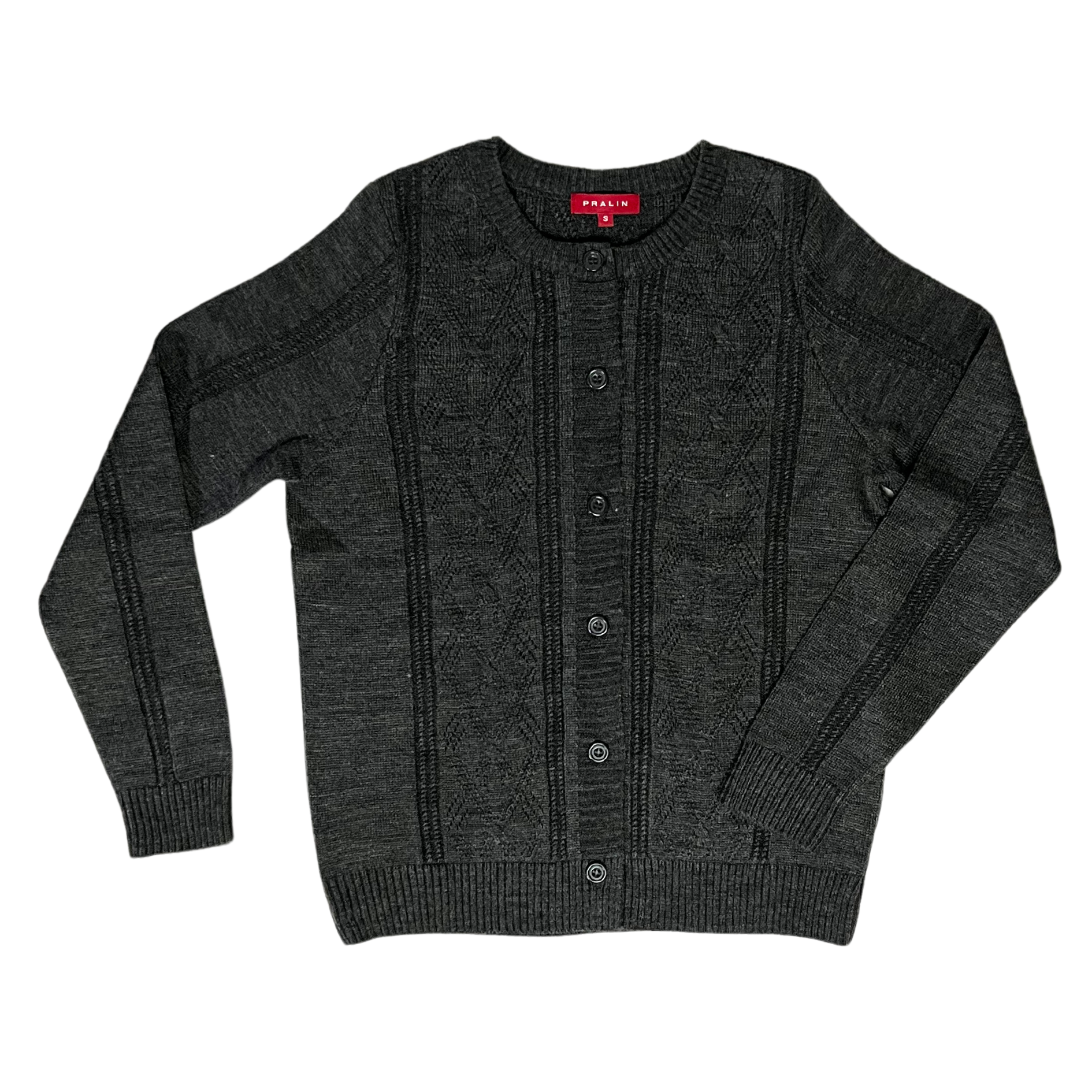 Suéter de Botones con Cuello Redondo 10464 Mujer