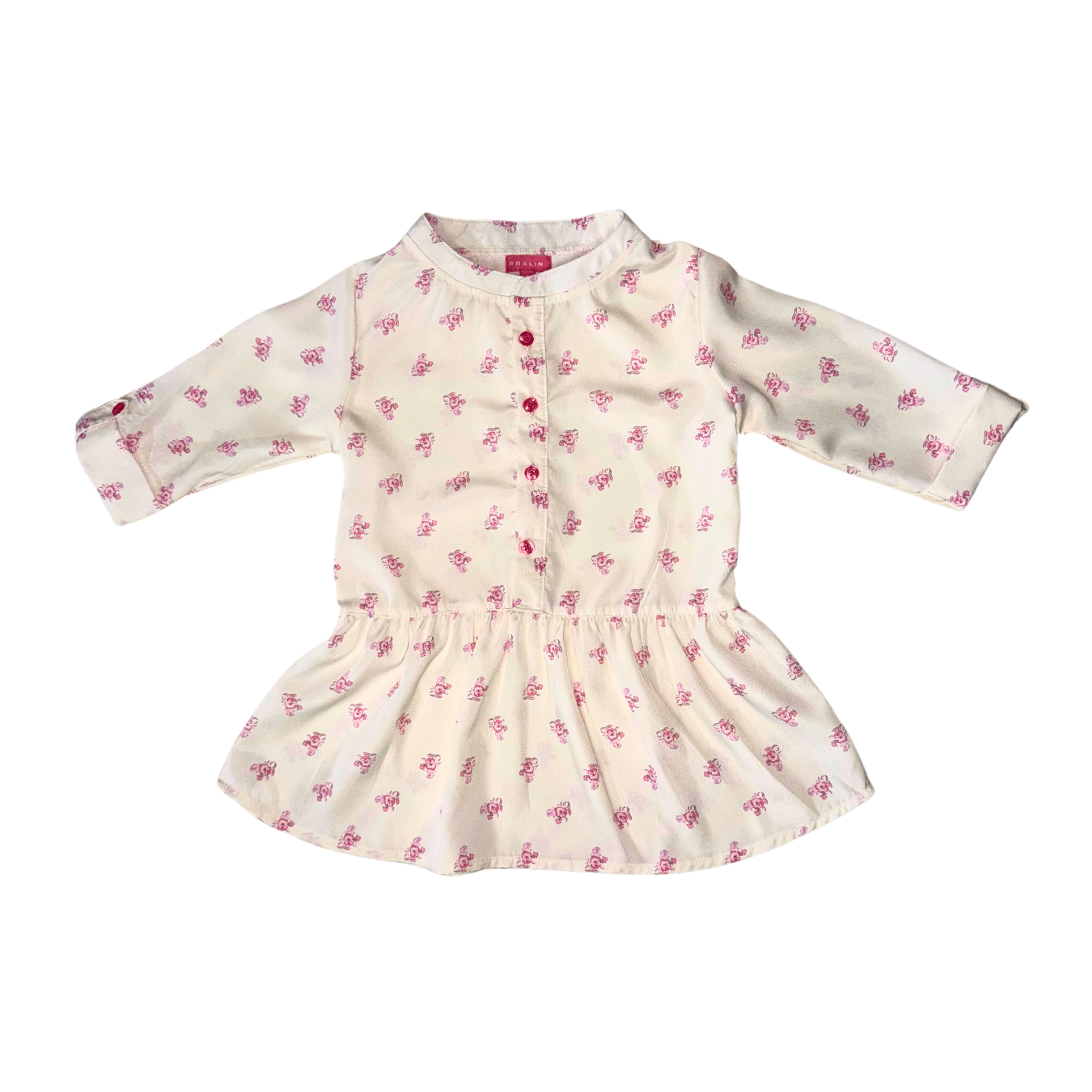 Blusa Crema/Rosa Manga 3/4 10036 Niña