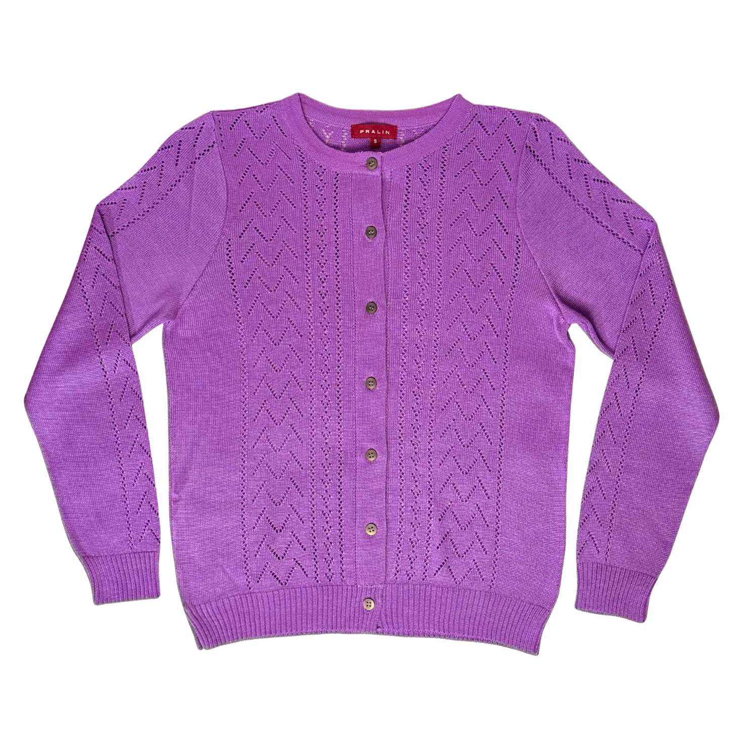 Suéter de Botones y Cuello Redondo 10478 Mujer