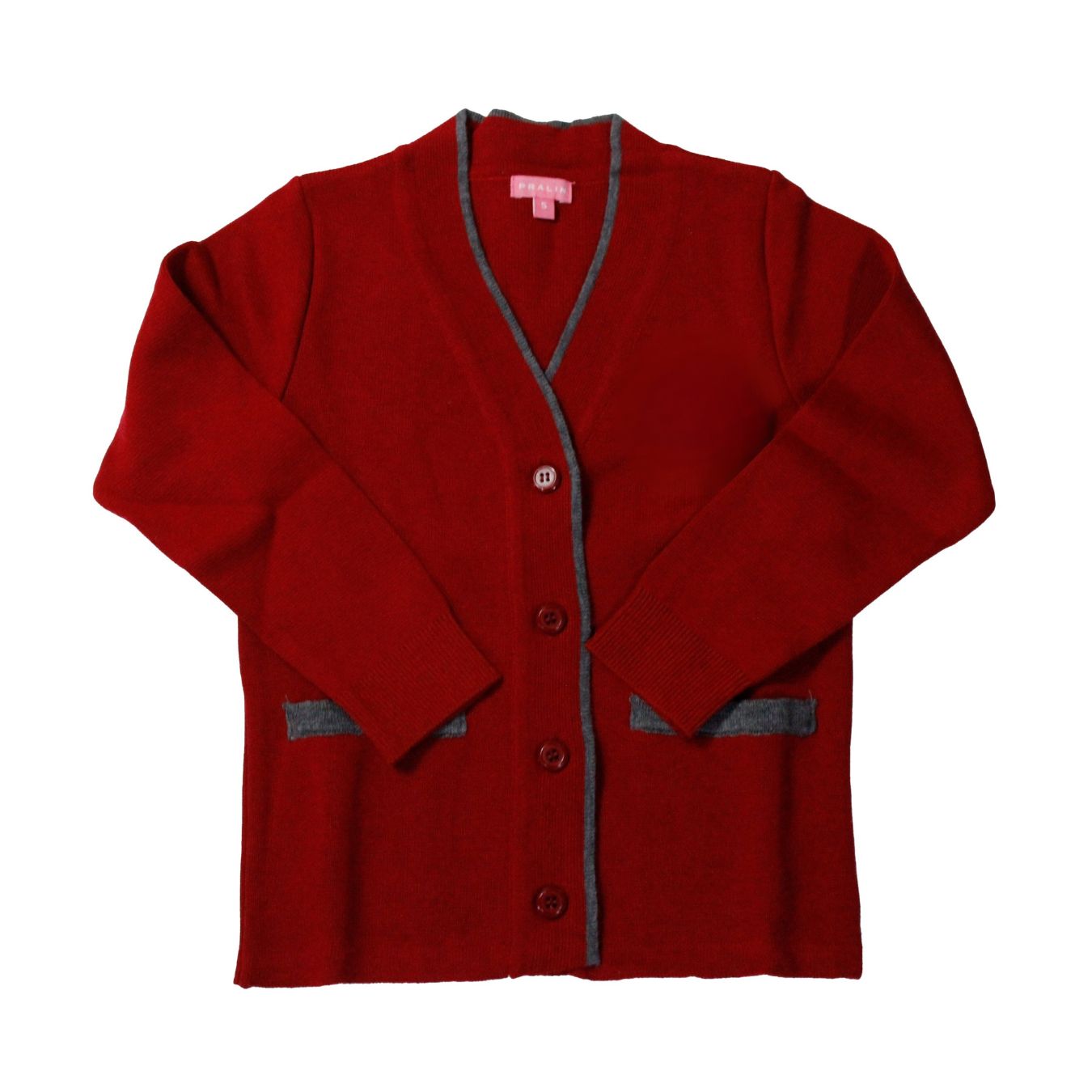 Suéter Rojo Oscuro de Botones 10202 Niña
