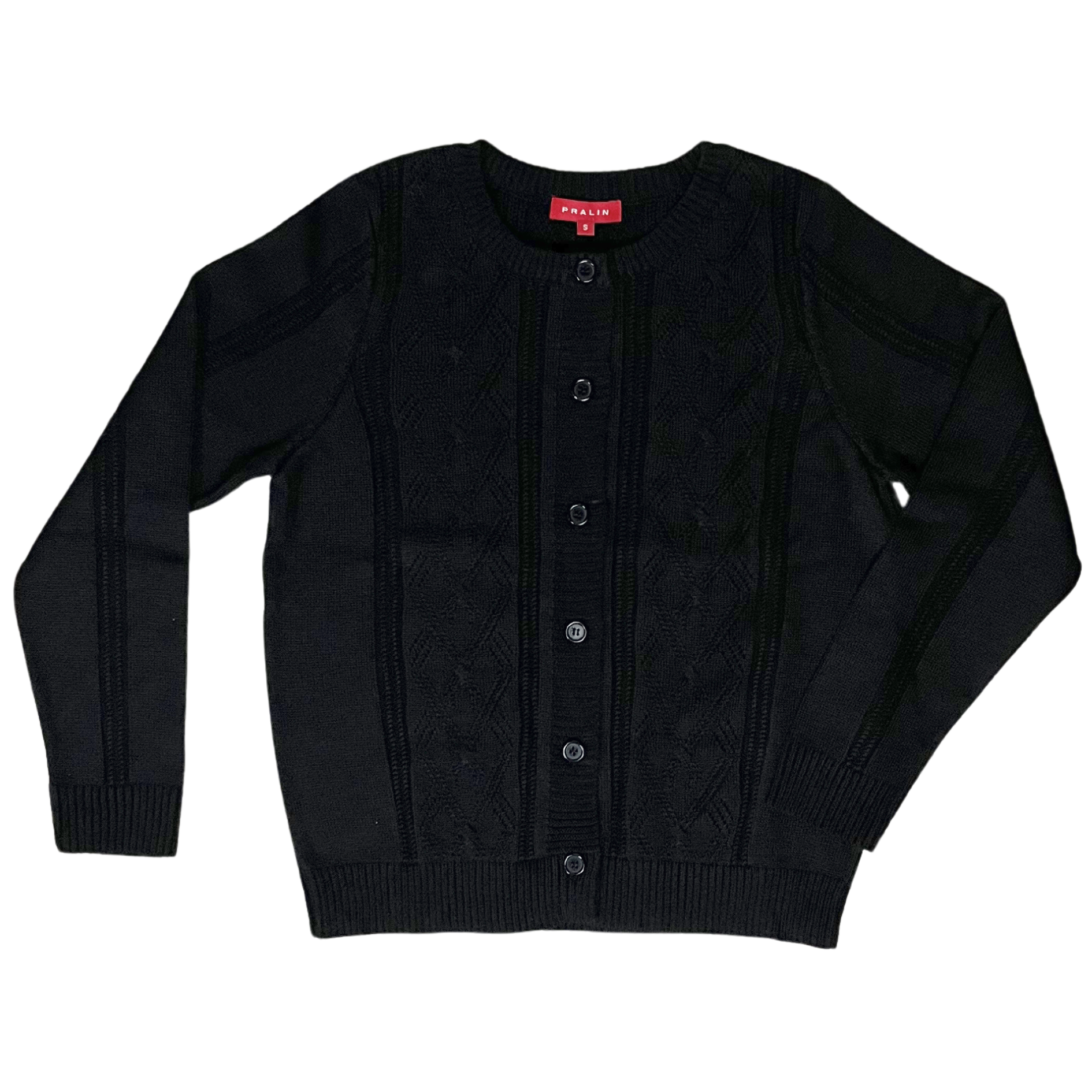 Suéter de Botones con Cuello Redondo 10464 Mujer