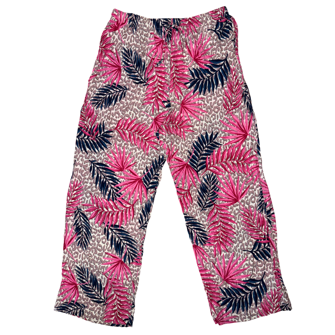 Pantalón Flojo Rosa/Azul M./Gris 10064 para Mujer
