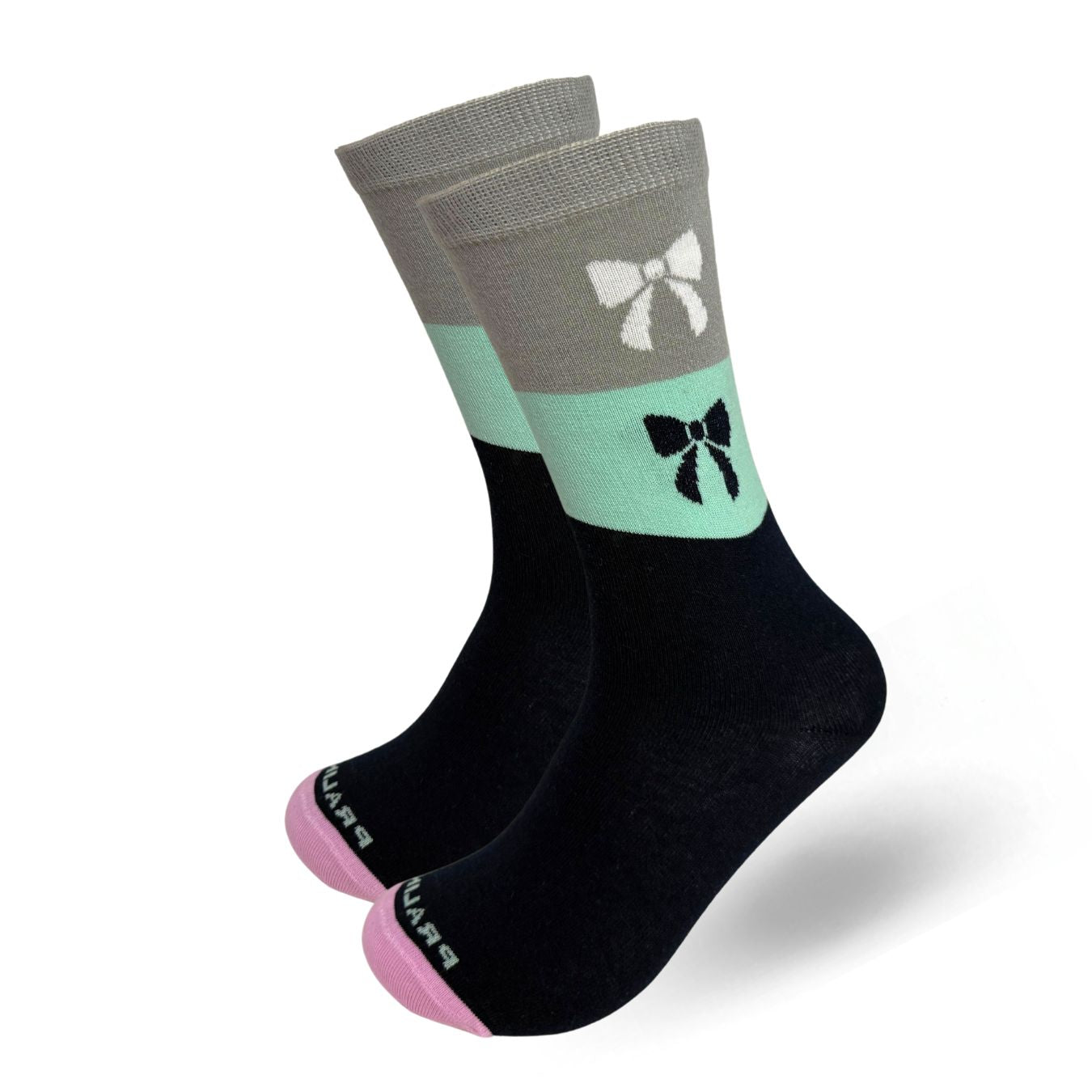 Calceta Azul M./Gris/Aqua con Hilo de Bambú 0261 Mujer