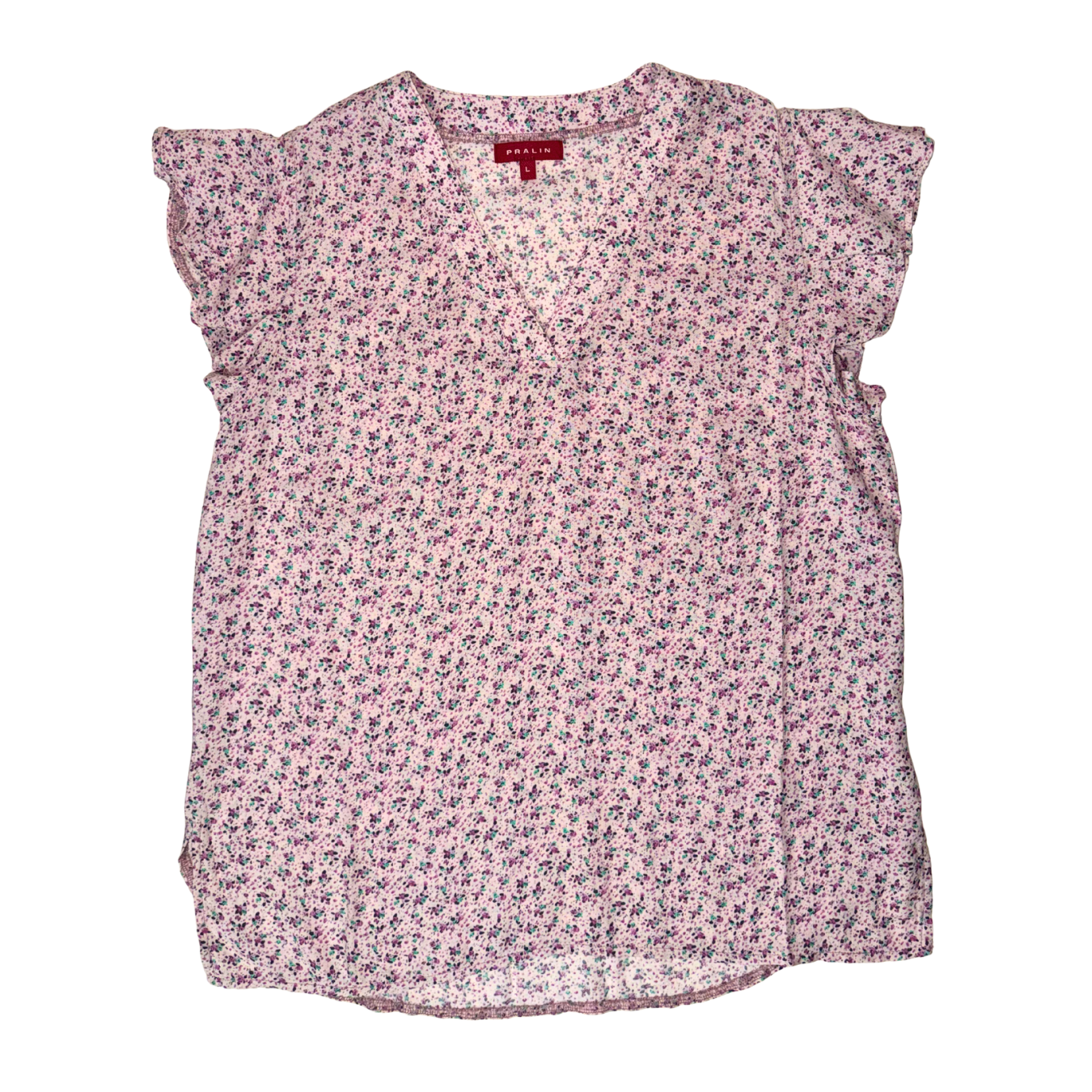 Blusa Rosa Floral con Vuelo 10066 Mujer