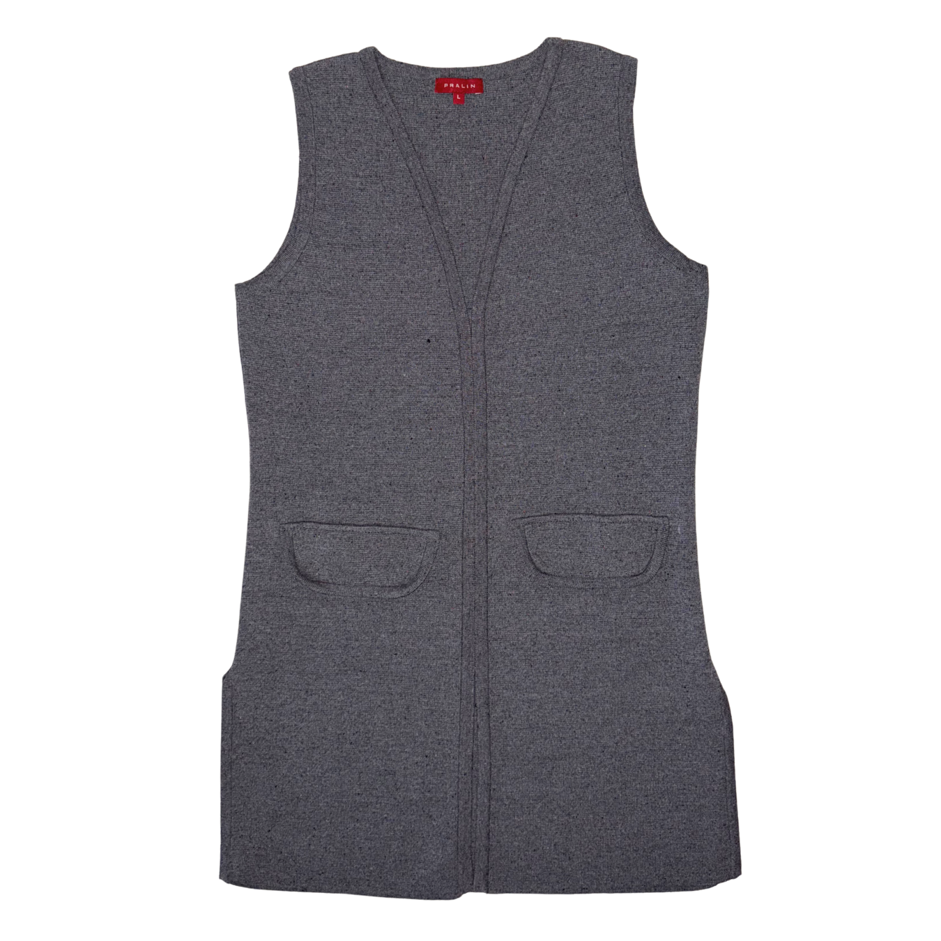 Chaleco Largo Abierto con Bolsas 10044 Mujer