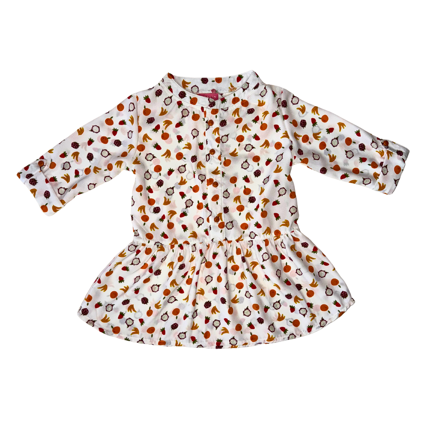 Blusa Blanca con Frutitas Manga 3/4 10036 Niña