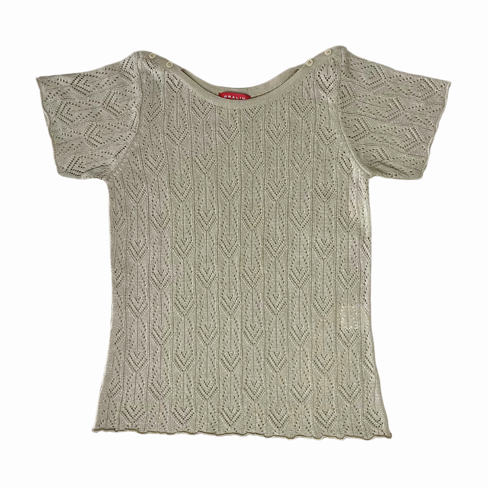 Blusa con Cuello Ojal 10487 Mujer
