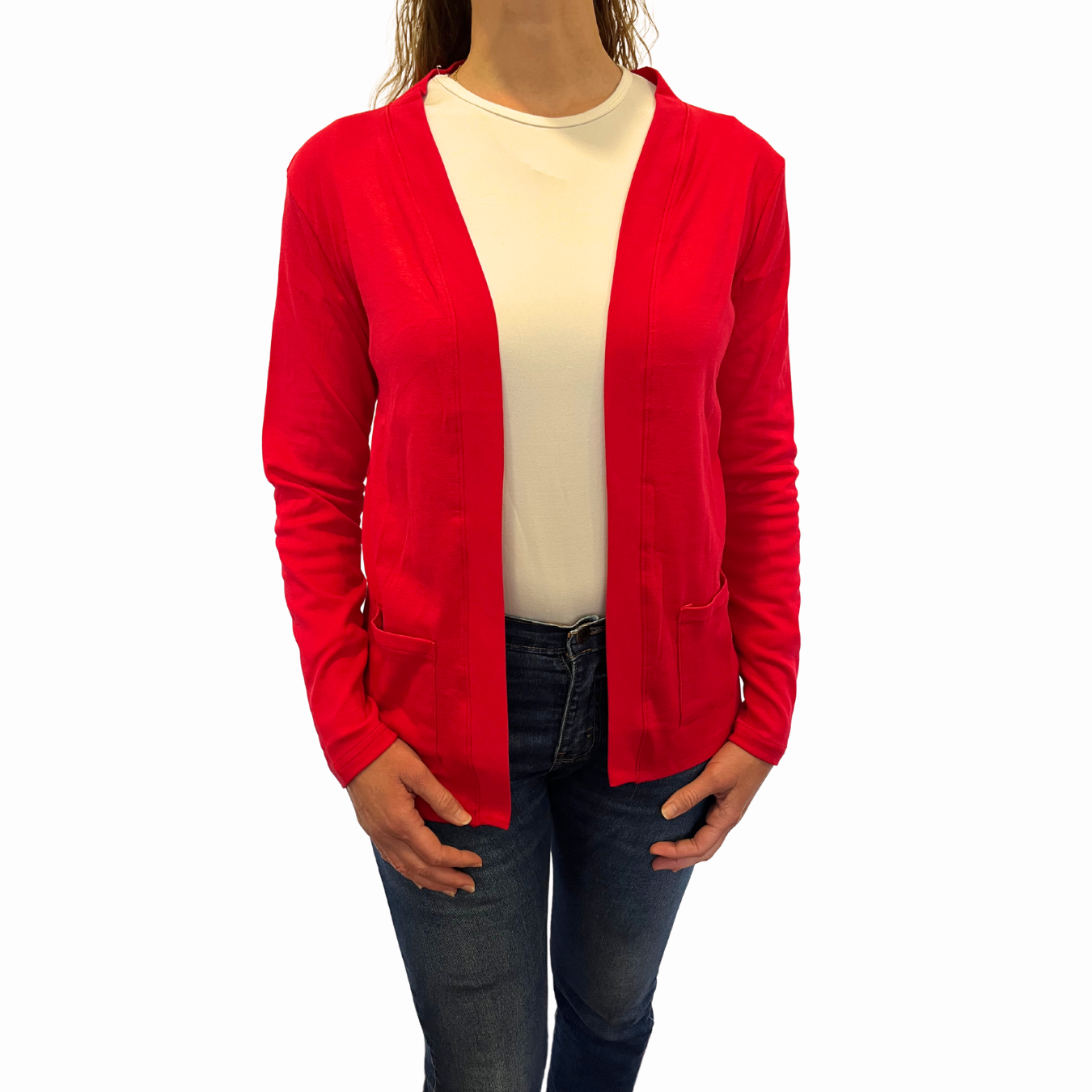 Suéter Abierto Delgado Algodón 10021 Mujer