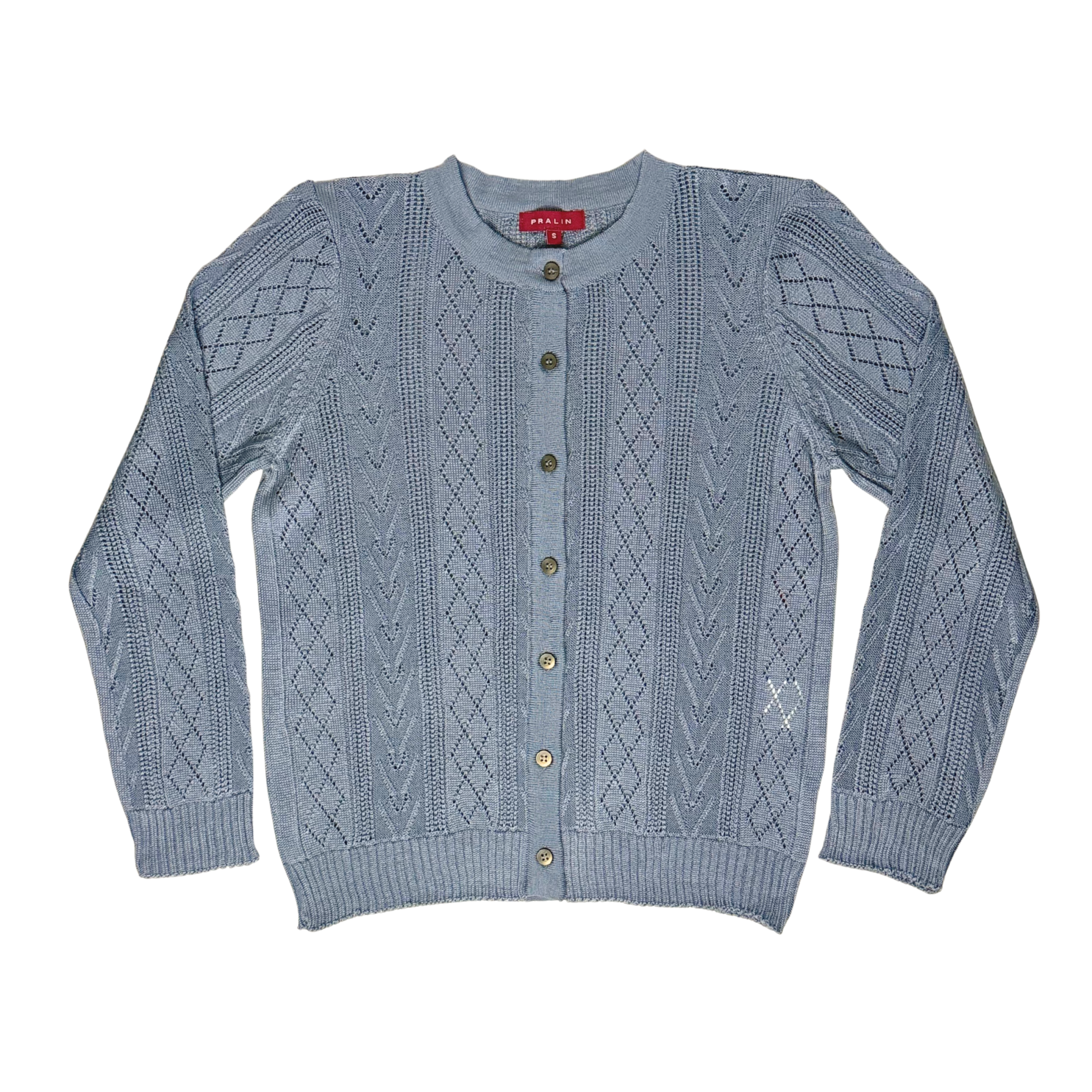 Suéter de Botones y Cuello Redondo 10022 Mujer