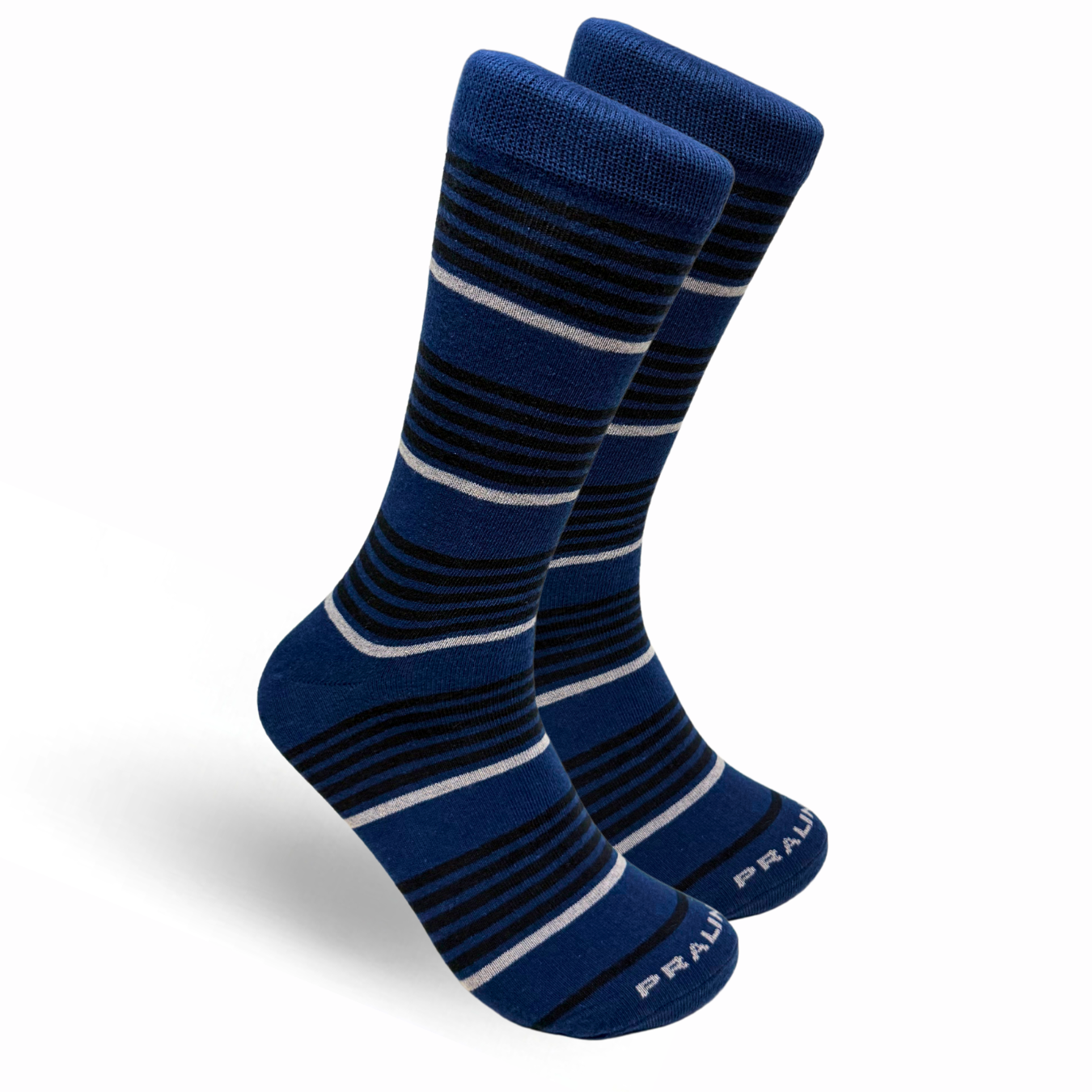 Calcetín Rayado Azul Marino 0376