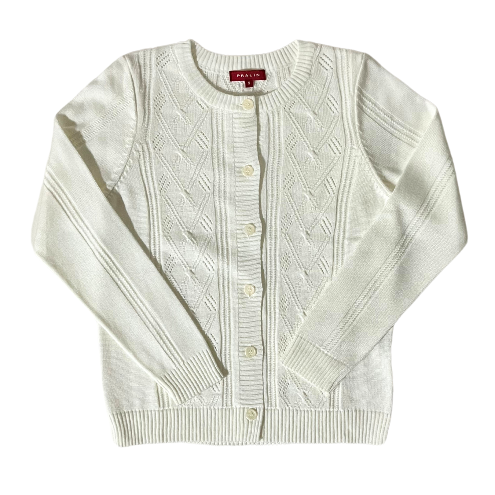 Suéter de Botones con Cuello Redondo 10464 Mujer