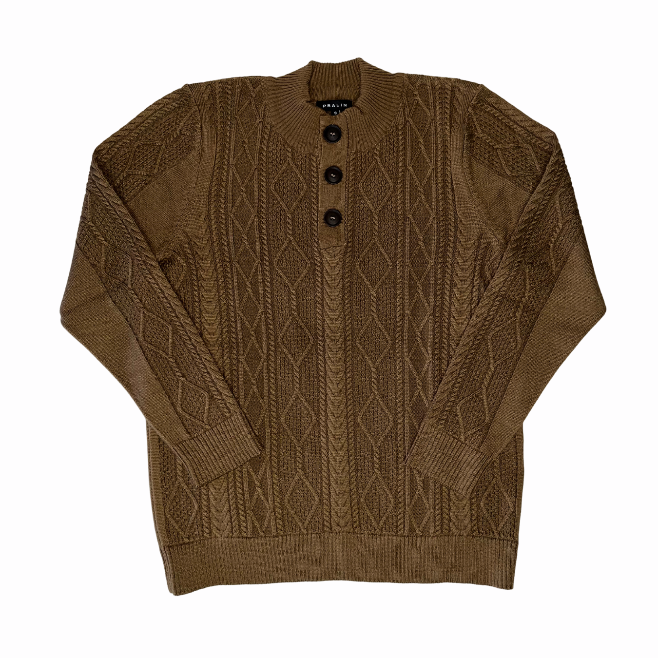 Suéter con Botones Cuello Mock 10352 Hombre