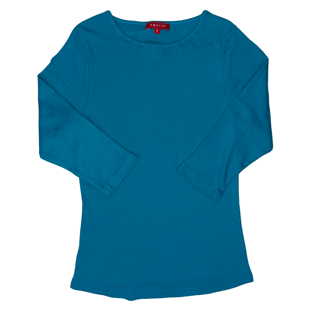 Blusa Manga 3/4 con Cuello Redondo 10064 Mujer