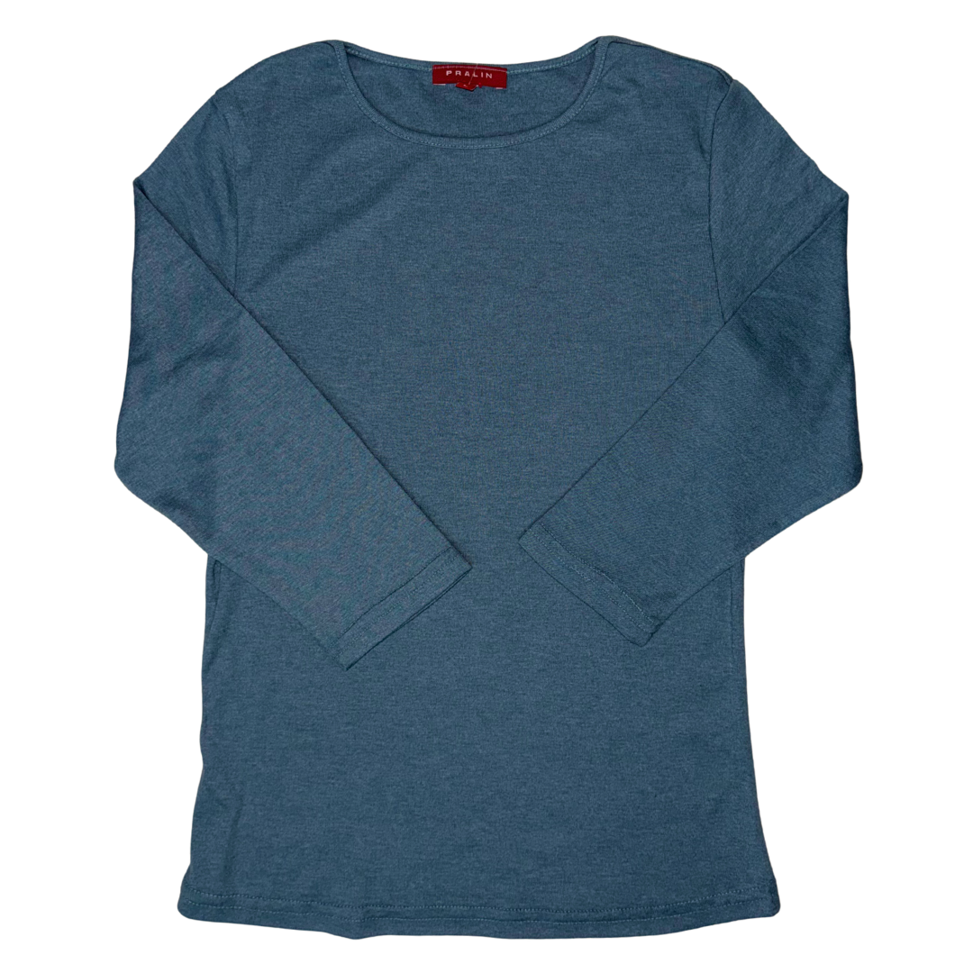 Blusa Manga 3/4 con Cuello Redondo 10064 Mujer