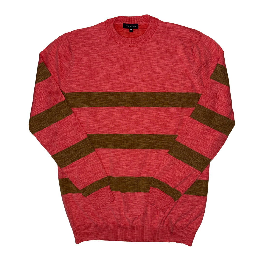 Suéter Salmón con Cuello Redondo 10359 Hombre