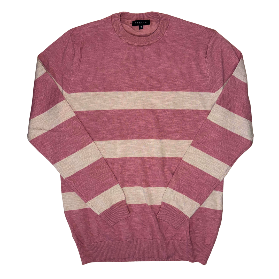 Suéter Palo Rosa con Cuello Redondo 10359 Hombre