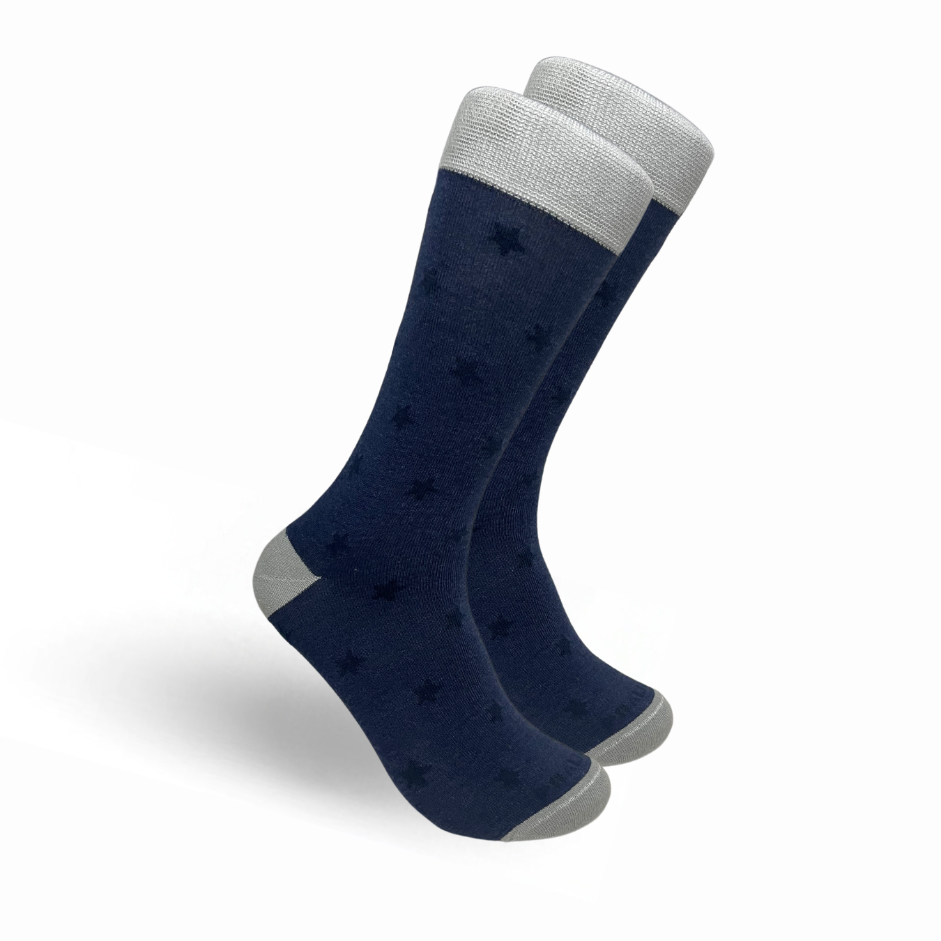 Calcetín Azul M./Gris con Hilo de Bambú 0396 Hombre