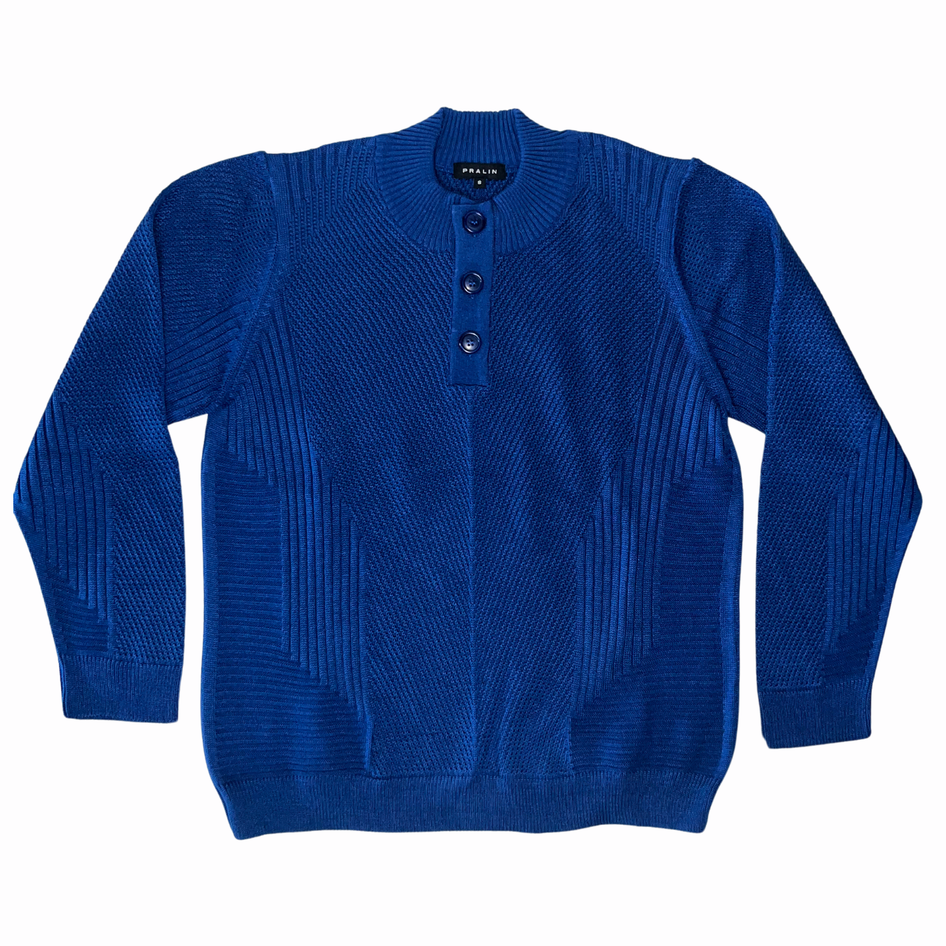 Suéter con Botones Cuello Mock 10350 Hombre