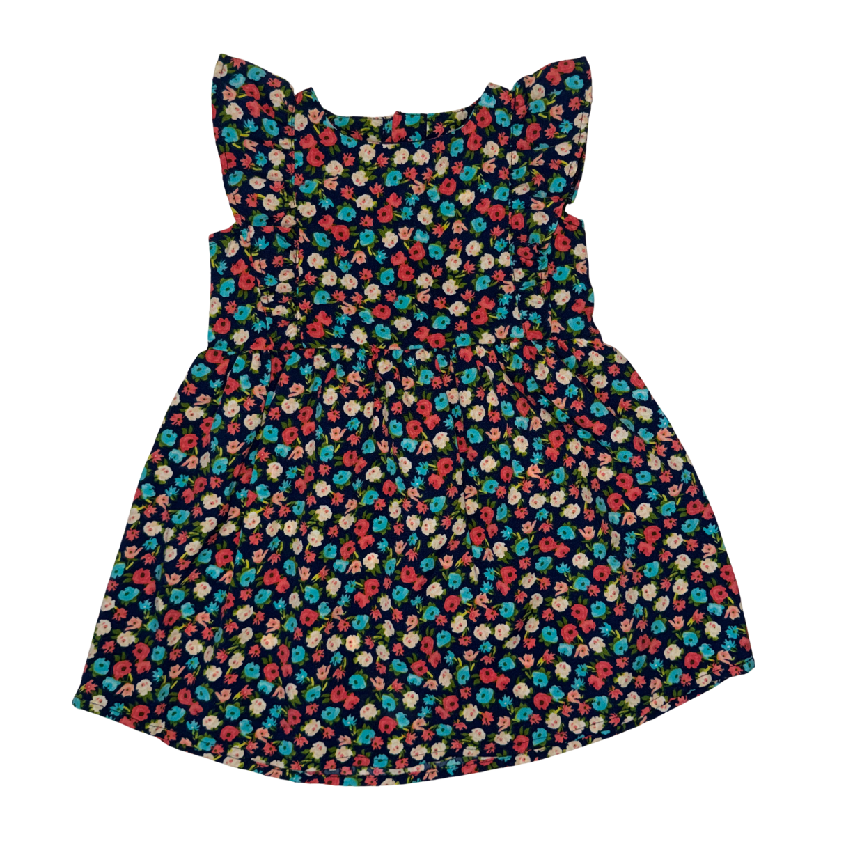 Vestido Floreado de Niña - Talla 4