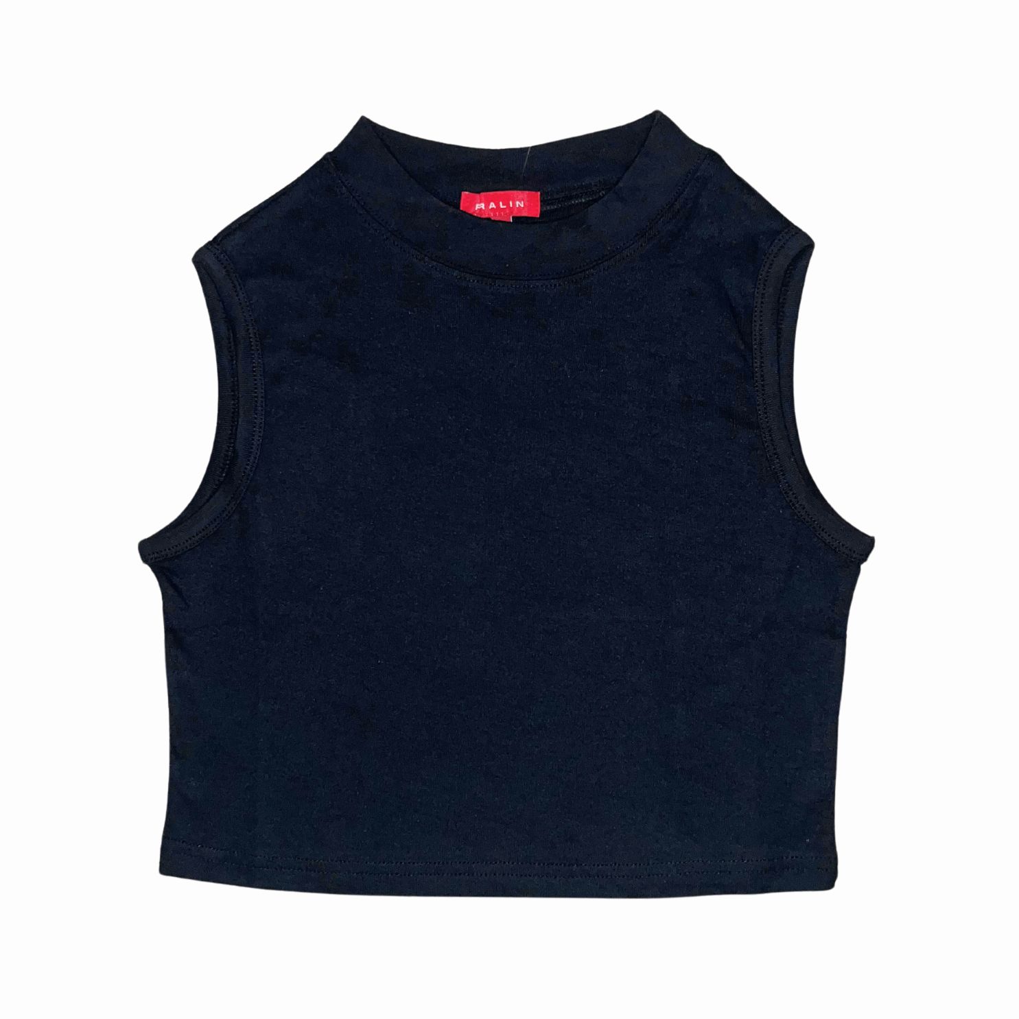 Crop Top Sin Mangas con Cuello Redondo 10029 Mujer