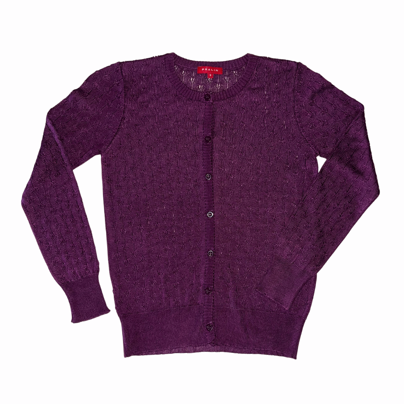 Suéter Delgado de Botones y Cuello Redondo 10474 Mujer