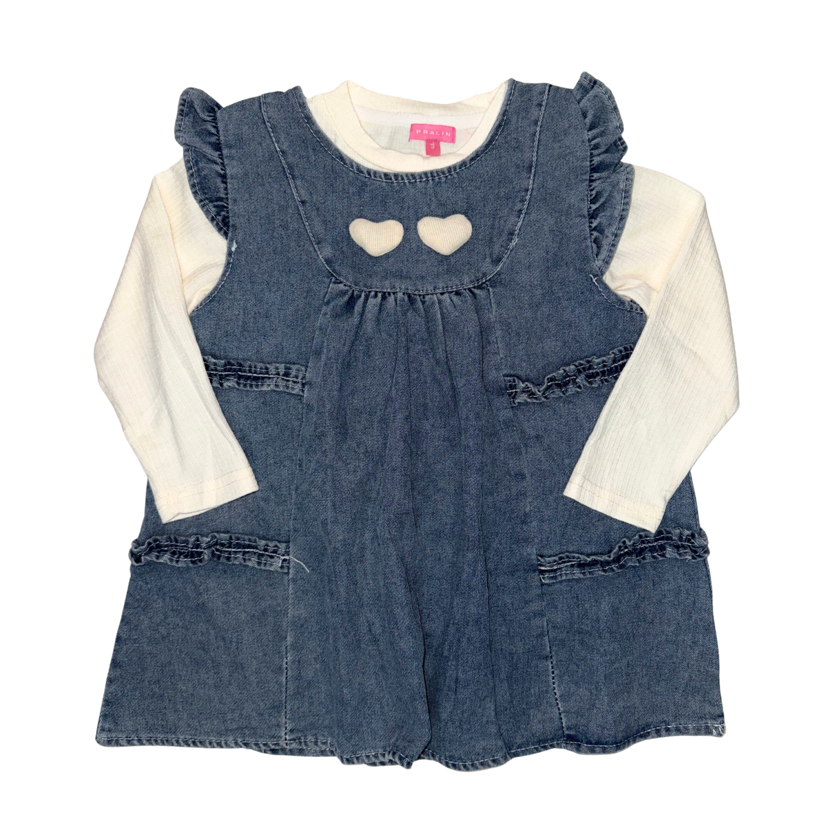 Vestido Lona Manga Larga 10055 Niña