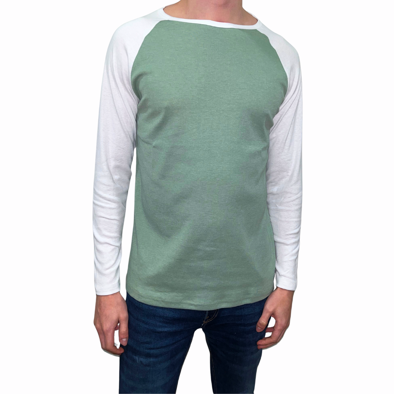Playera Manga Larga con Cuello Redondo para Hombre