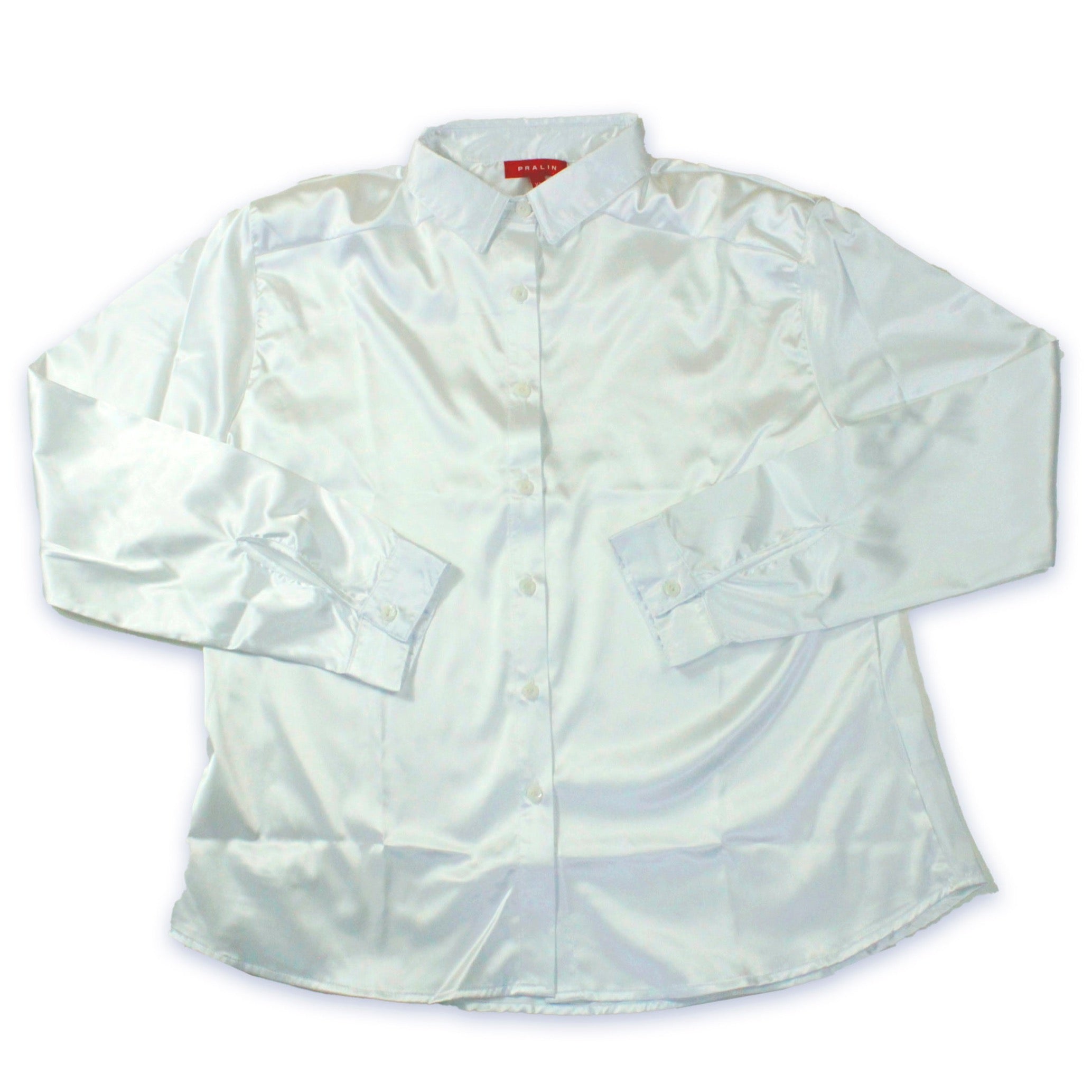 Blusa de Sedalina con Botones Manga Larga 10051 Mujer