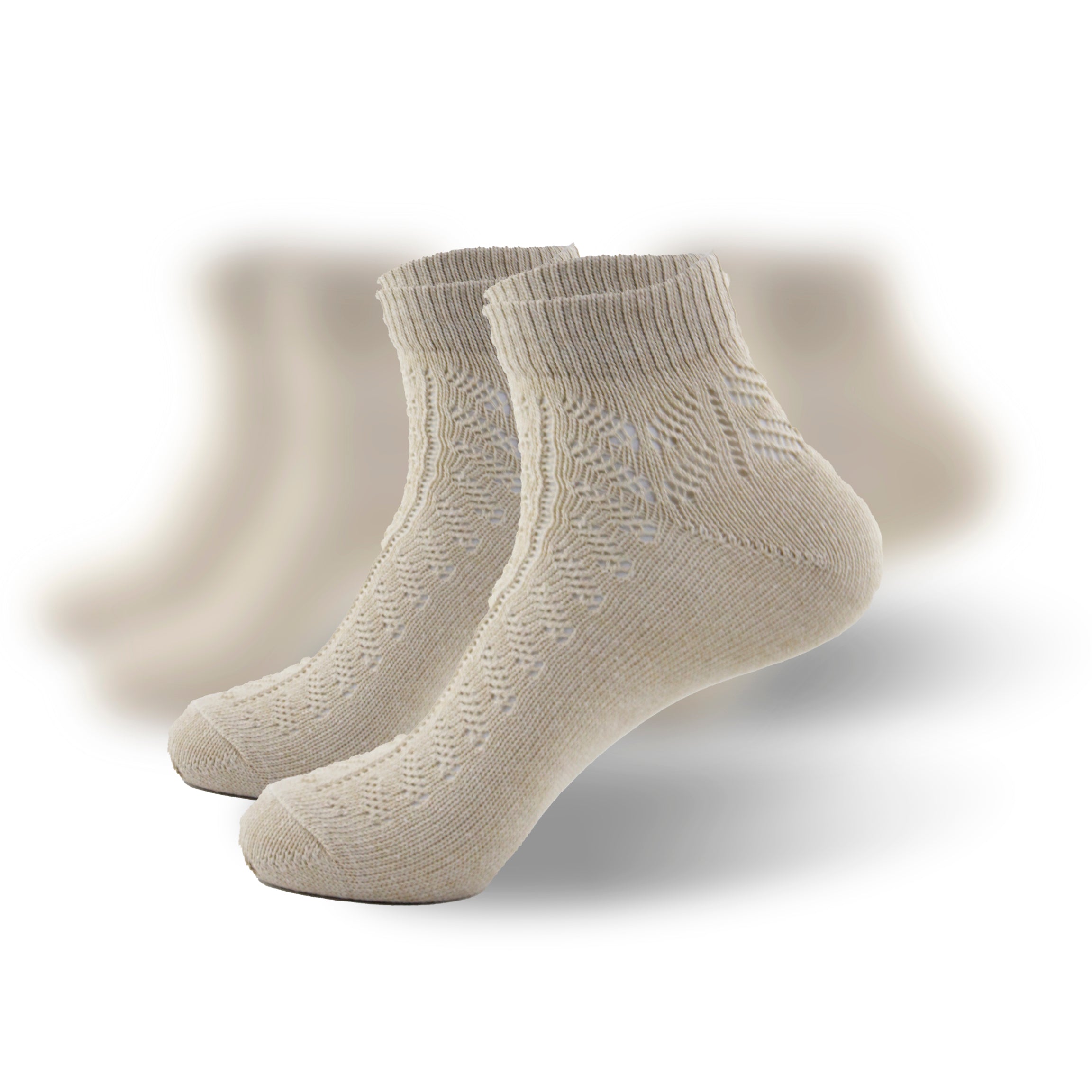 Calcetas Escolares Cortas con Hilo de Bambú 0143 Niña - 3 Pack