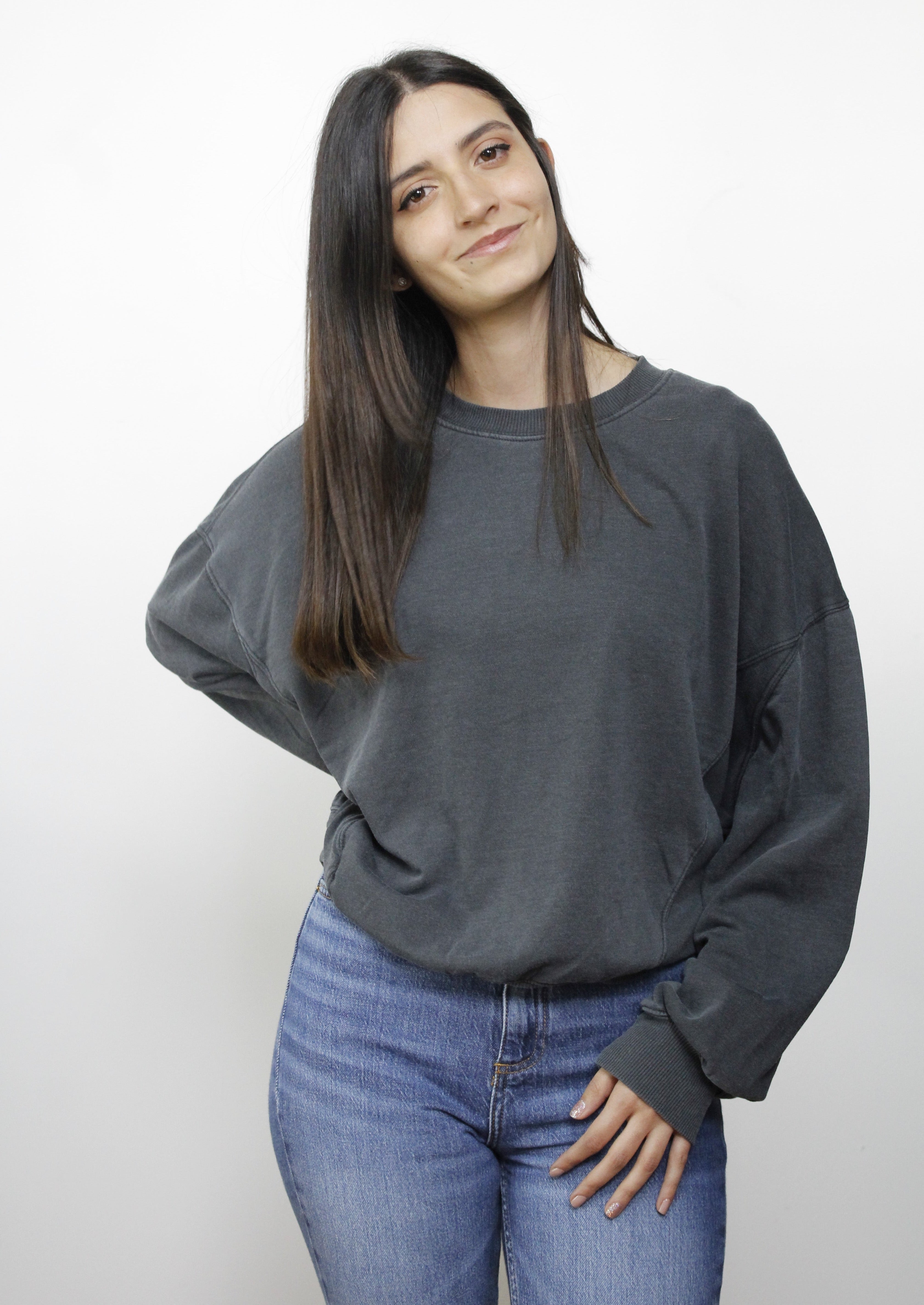 Sudadero Estilo Flojo de Fleece 10062 para Mujer