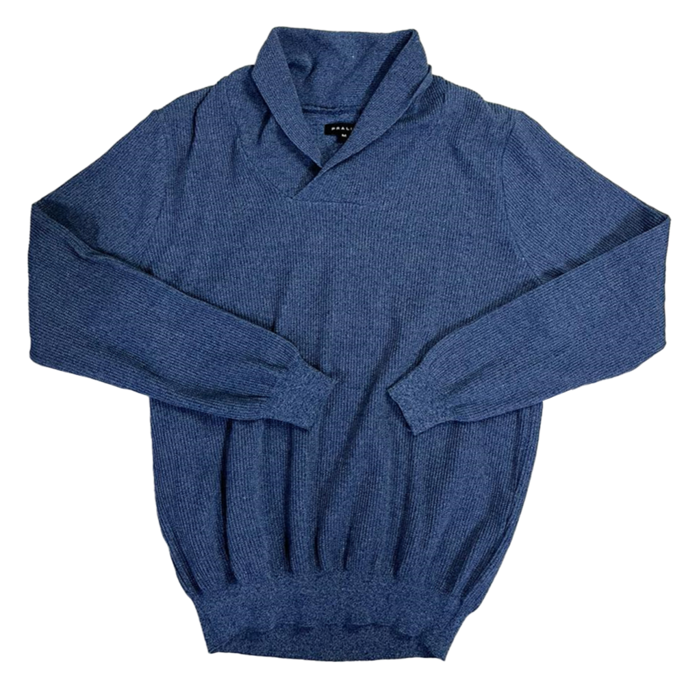 Suéter Jaspeado con Cuello Smoking 10346 Hombre