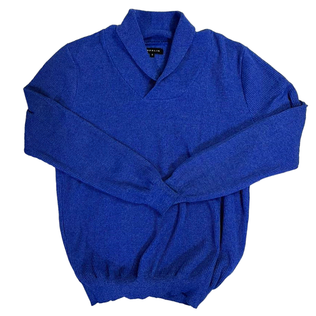 Suéter Jaspeado con Cuello Smoking 10346 Hombre