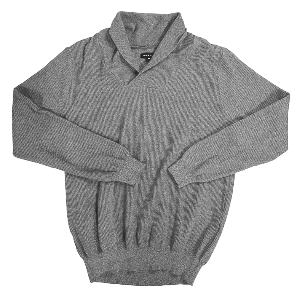 Suéter Jaspeado con Cuello Smoking 10346 Hombre