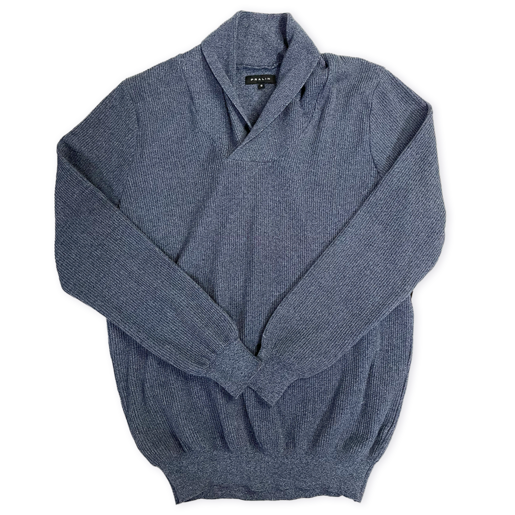 Suéter Jaspeado con Cuello Smoking 10346 Hombre