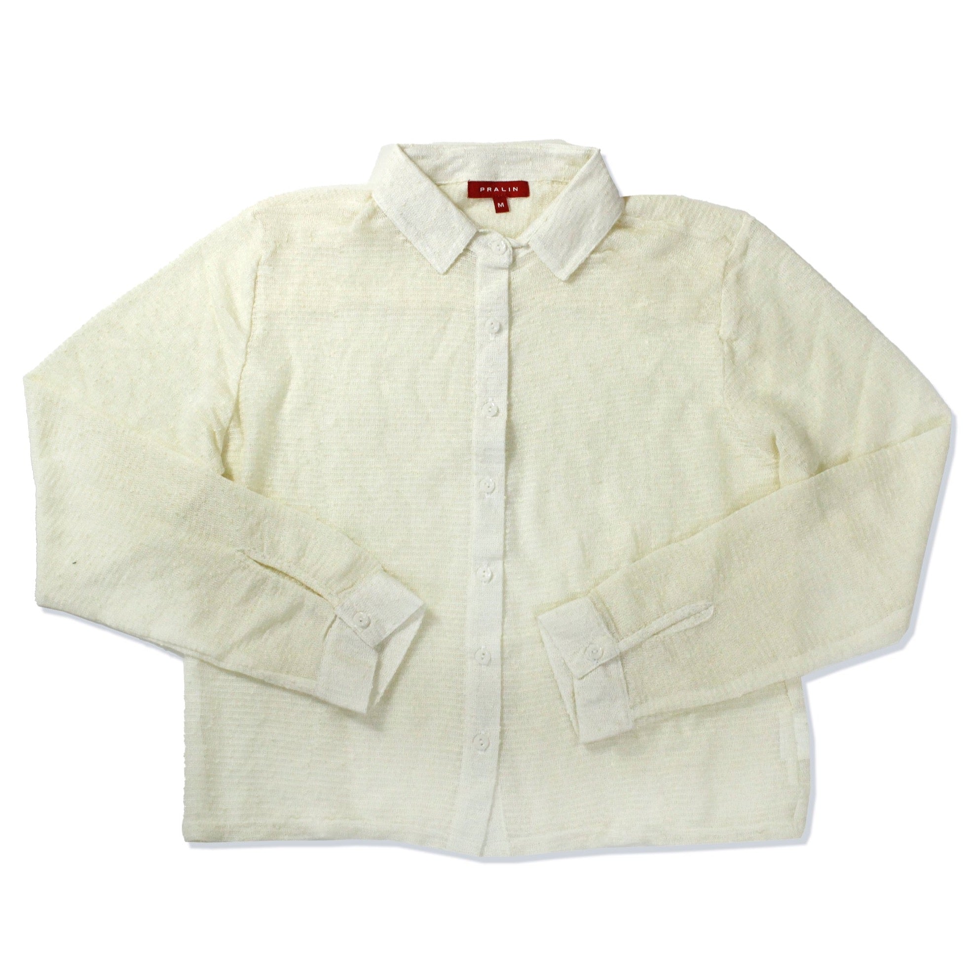 Blusa Marfil con Botones Manga Larga 10061 Mujer