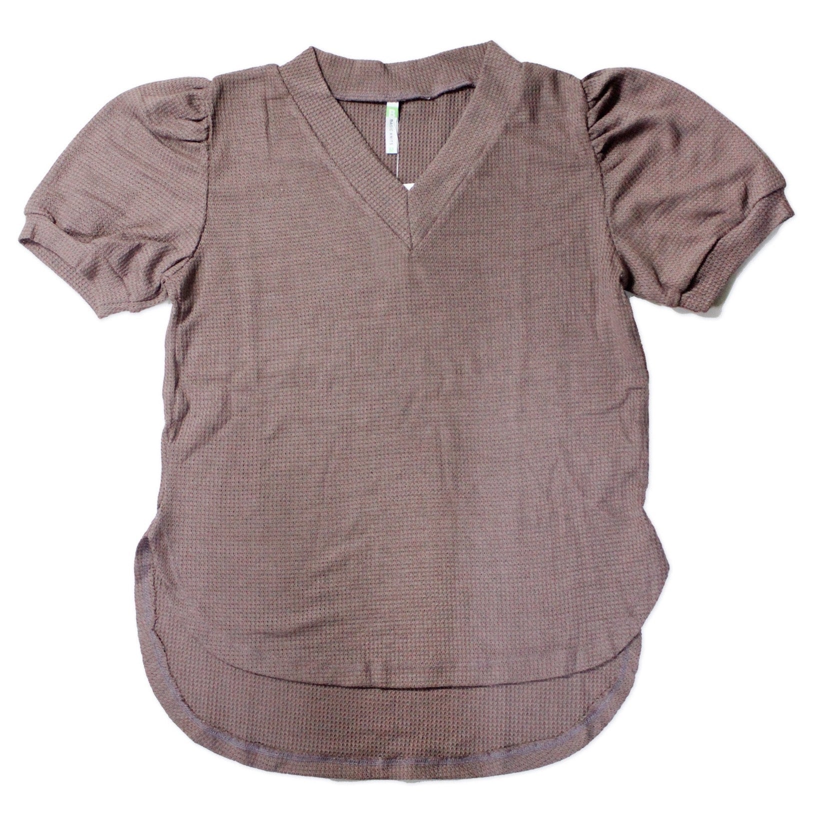 Blusa Cuello V Ruedo Curvo 10063 Mujer