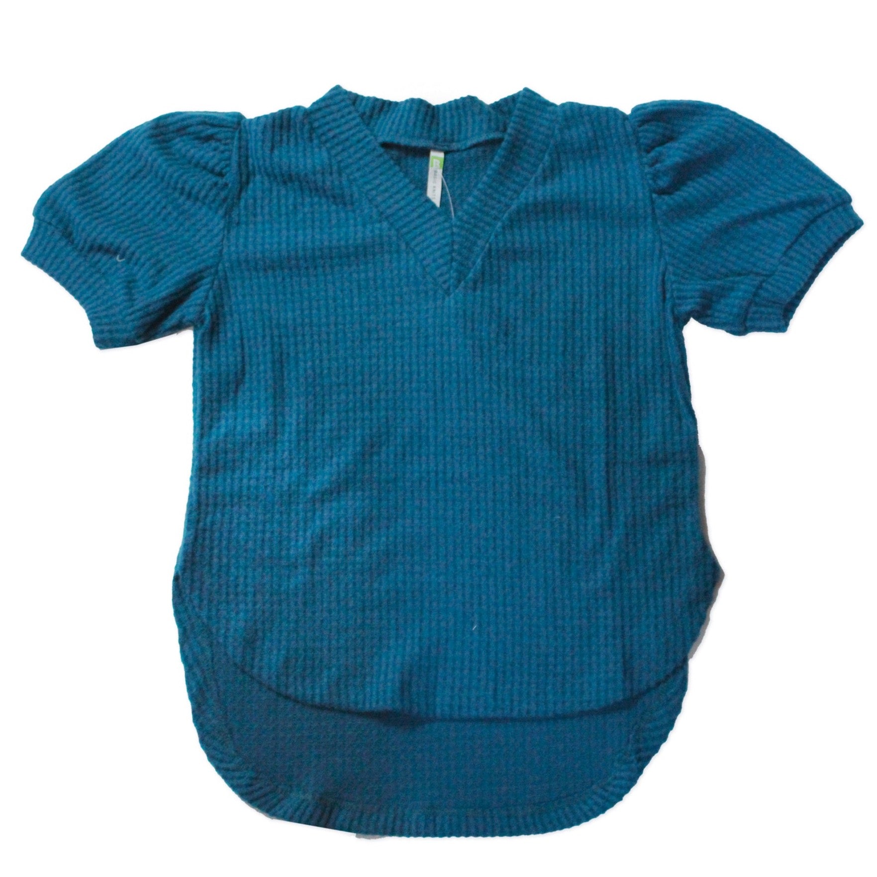 Blusa Cuello V Ruedo Curvo 10063 Mujer