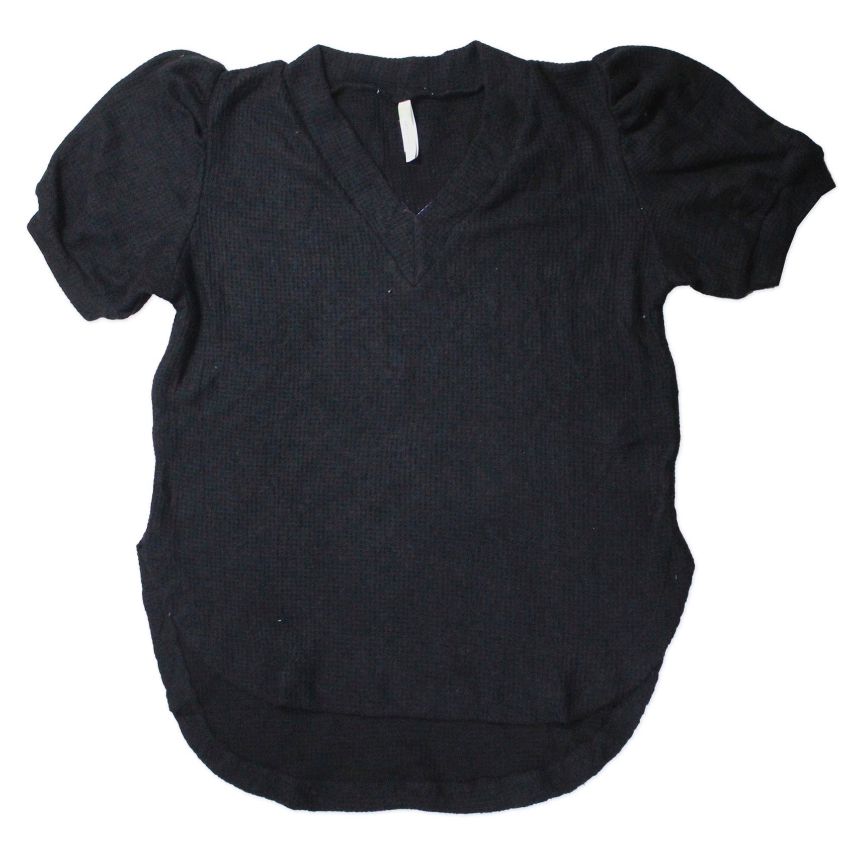 Blusa Cuello V Ruedo Curvo 10063 Mujer
