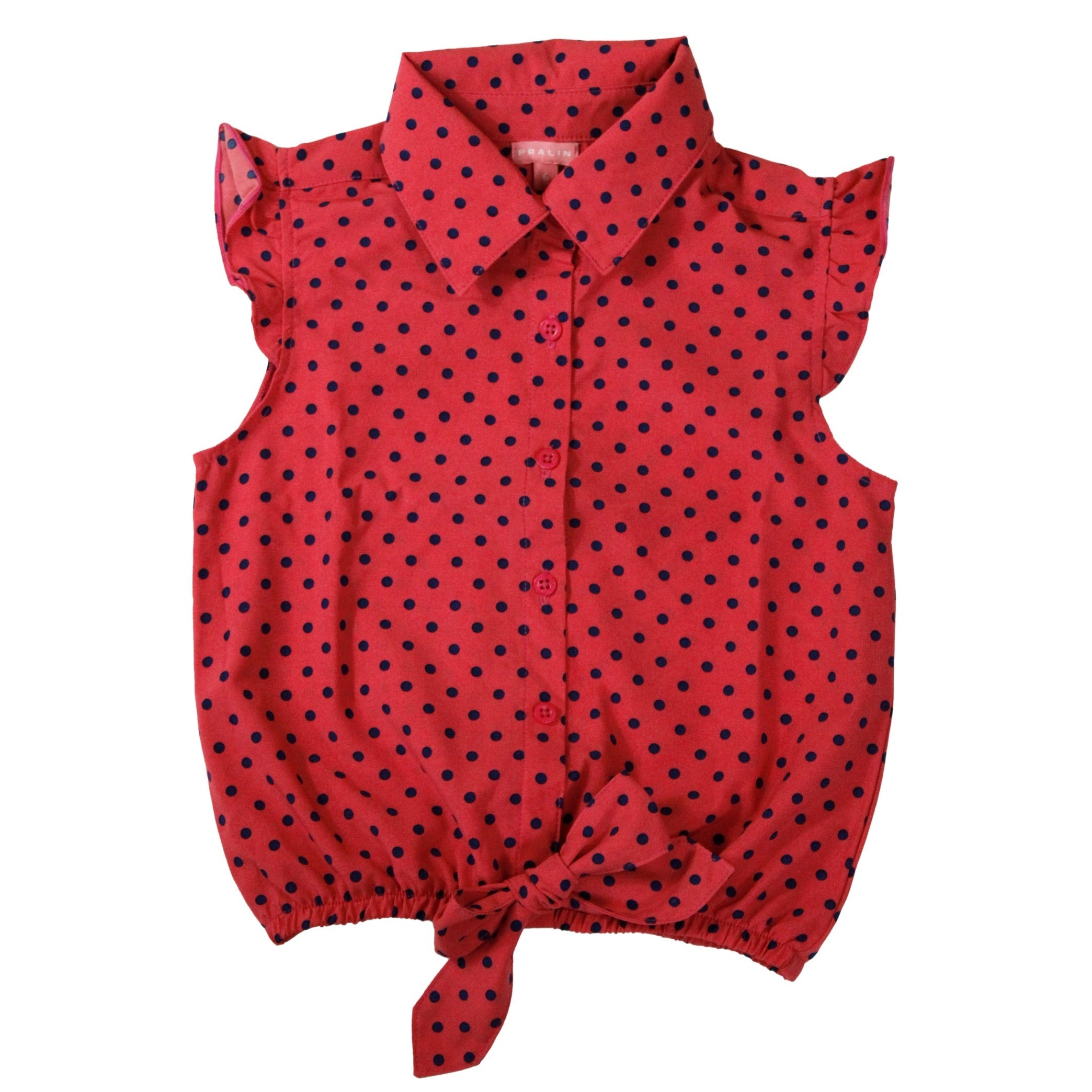 Blusa Roja Sin Mangas 10094 Niña